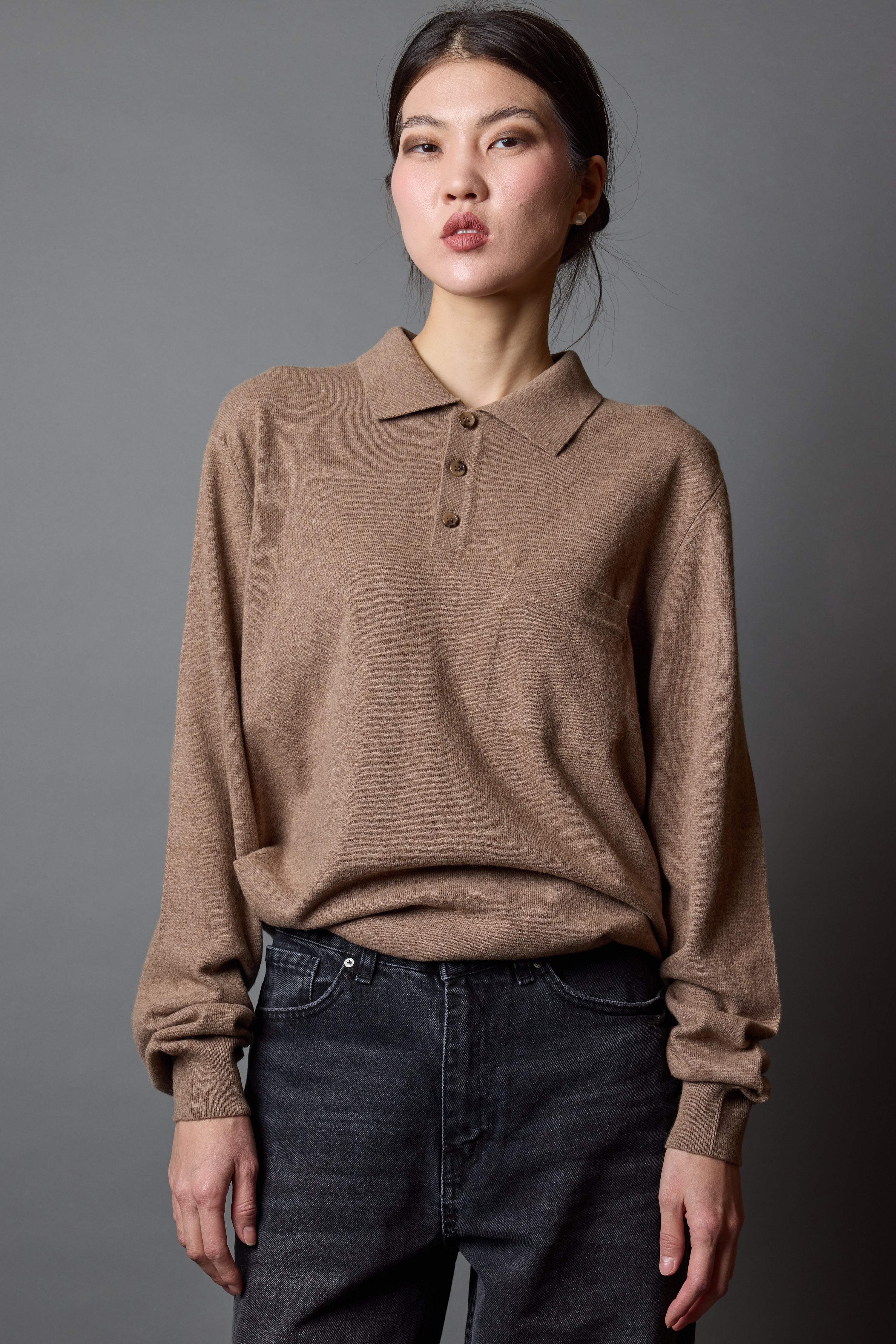 YUN POLO YAKA UNISEX KAZAK VIZON