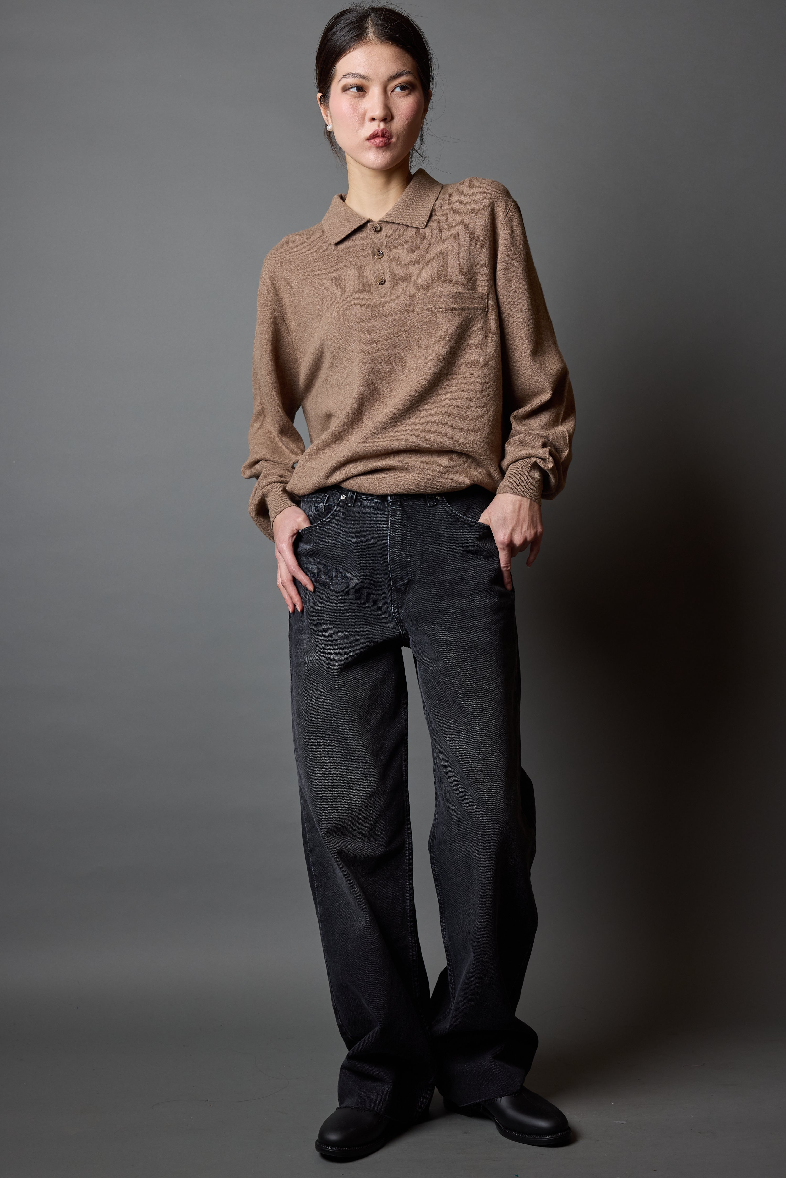 YUN POLO YAKA UNISEX KAZAK VIZON