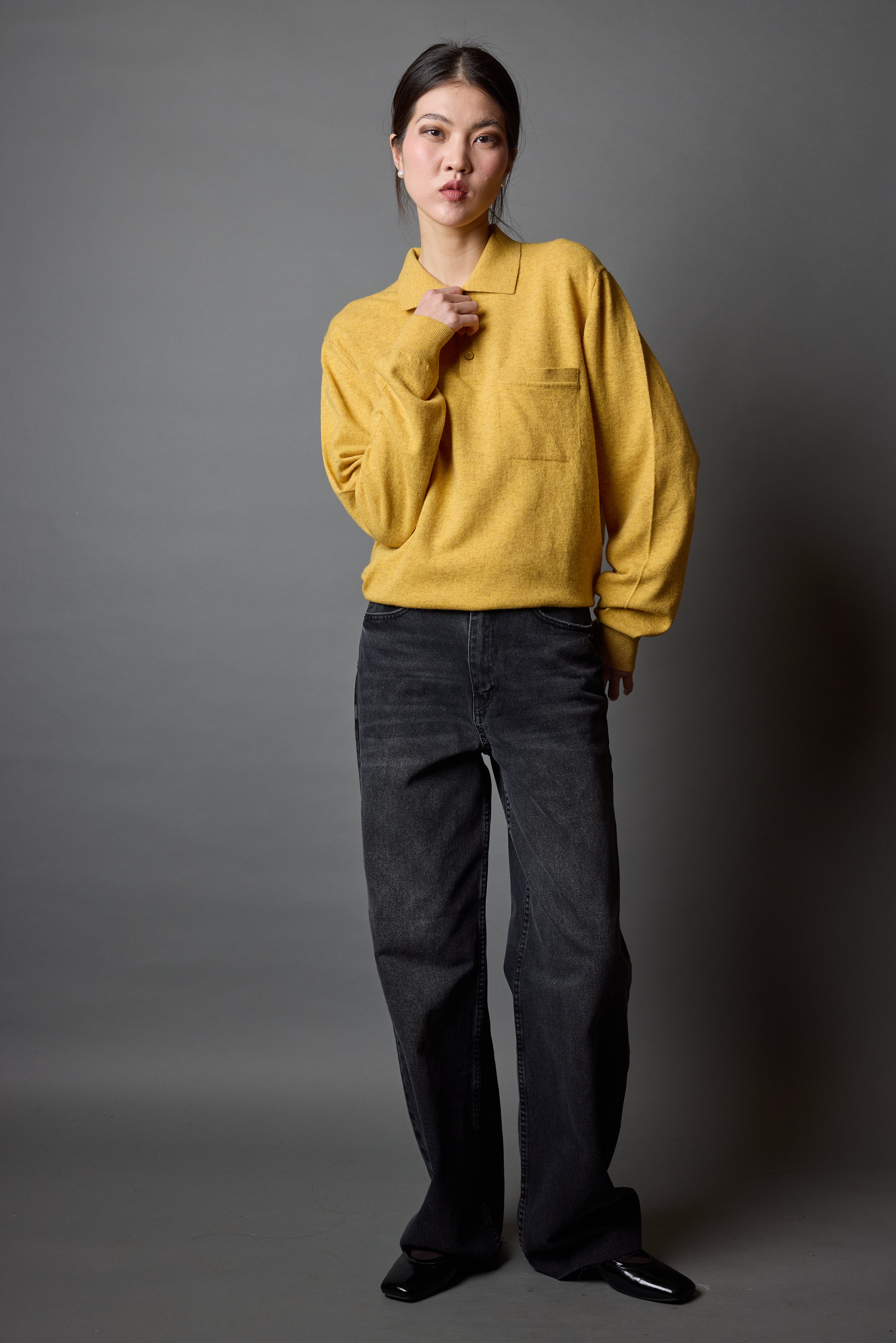 YUN POLO YAKA UNISEX KAZAK YELLOW