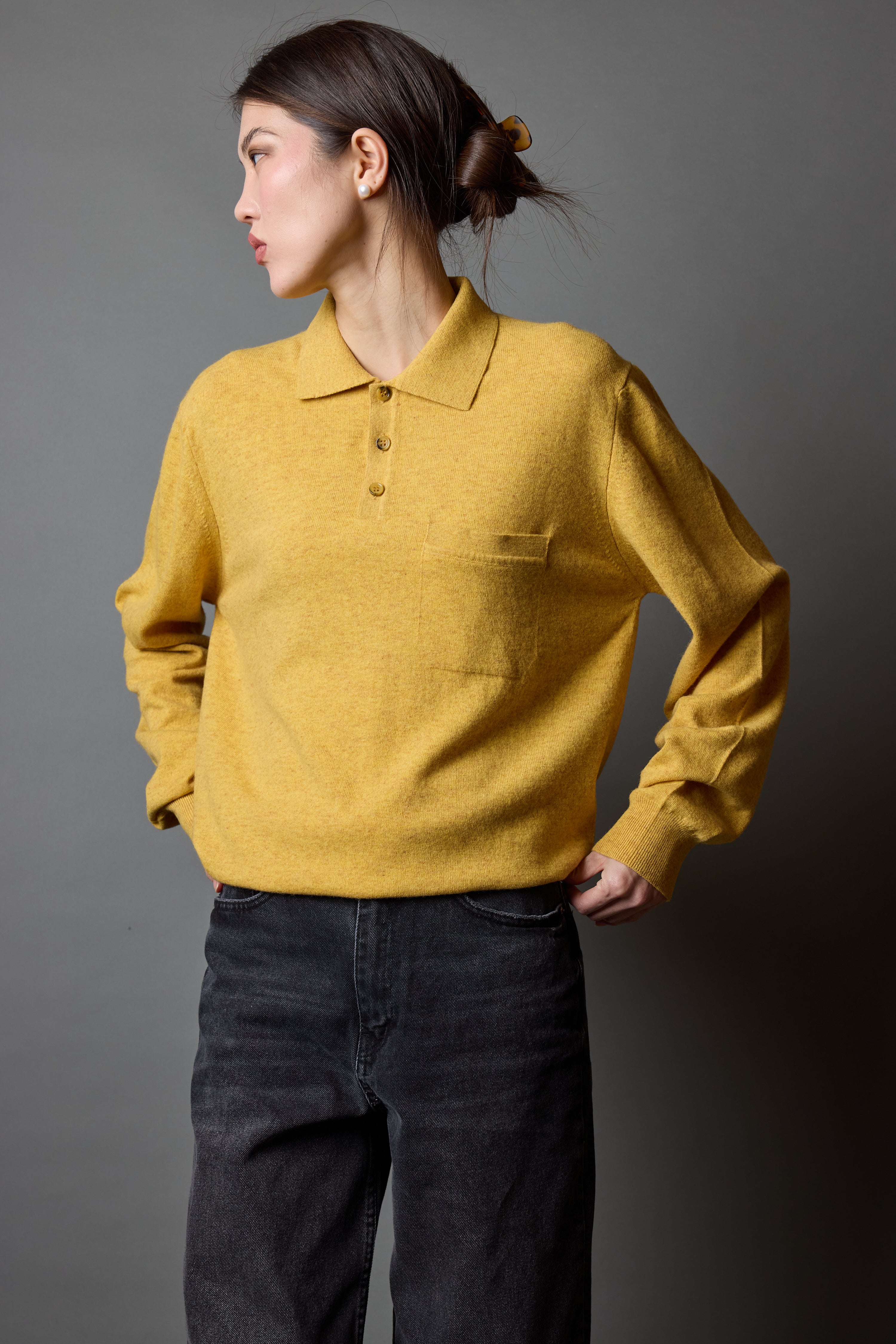 YUN POLO YAKA UNISEX KAZAK YELLOW