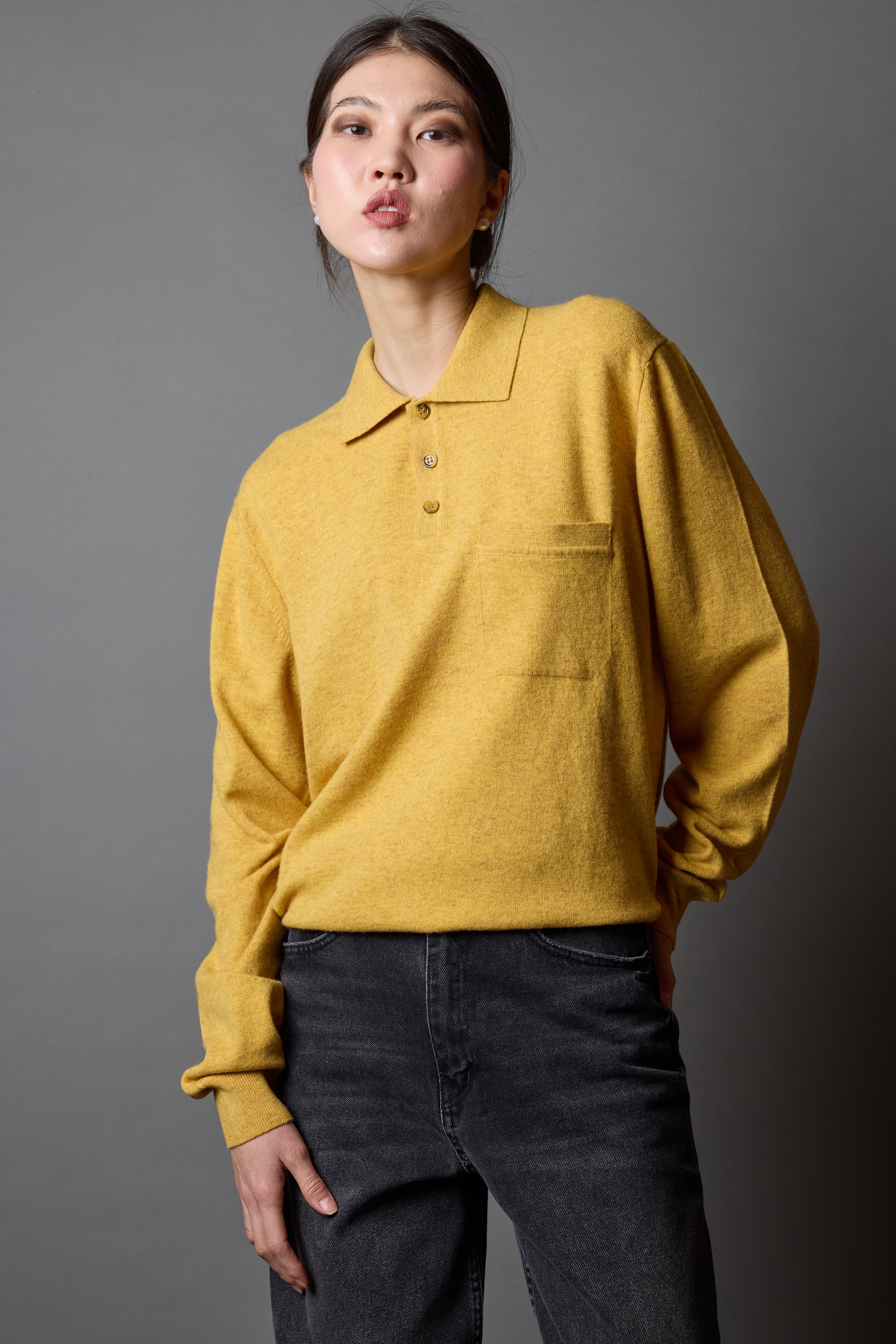 YUN POLO YAKA UNISEX KAZAK YELLOW