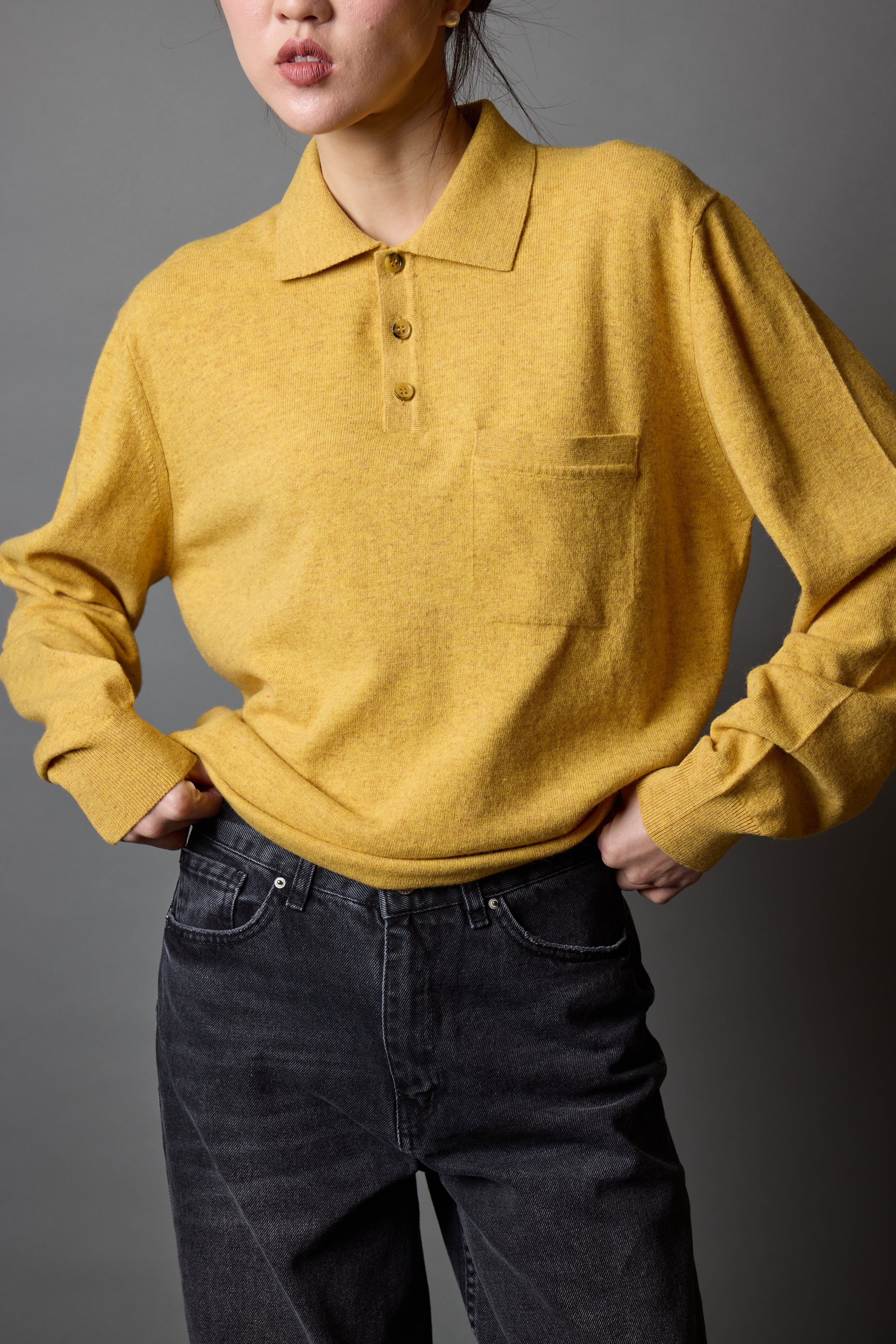 YUN POLO YAKA UNISEX KAZAK YELLOW