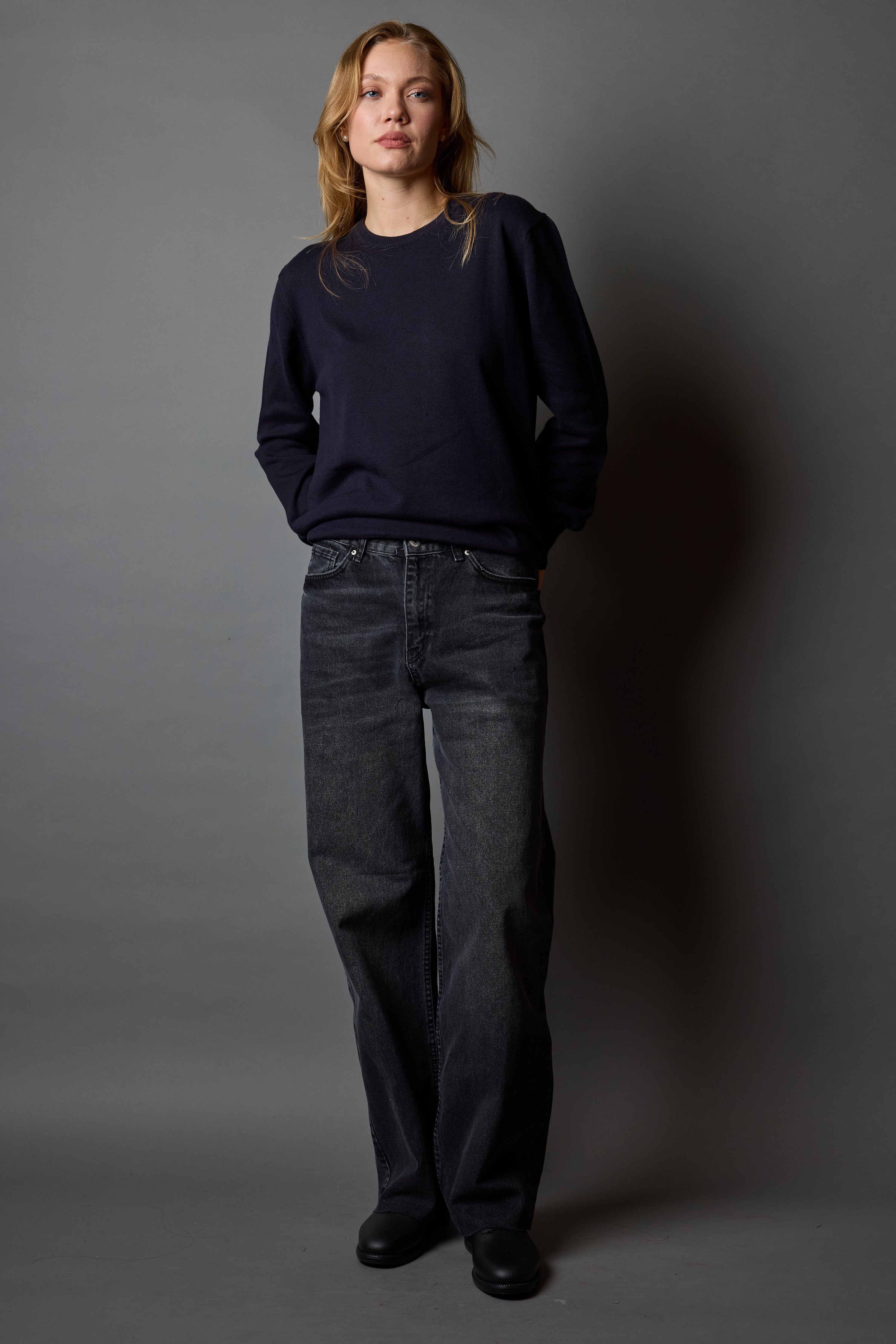 STRAIGHT FIT YUKSEK BEL BORU PACA FUME