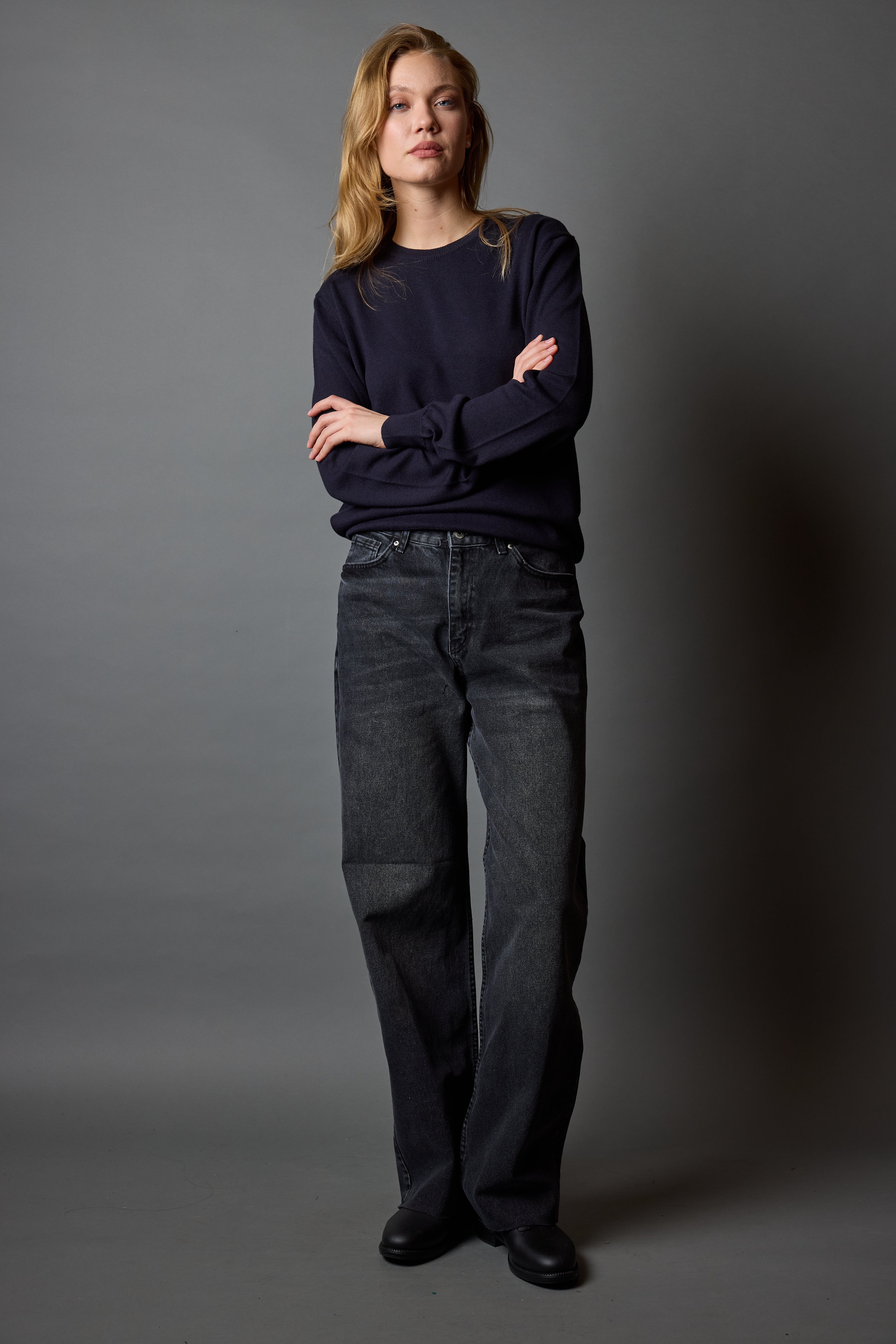 STRAIGHT FIT YUKSEK BEL BORU PACA FUME