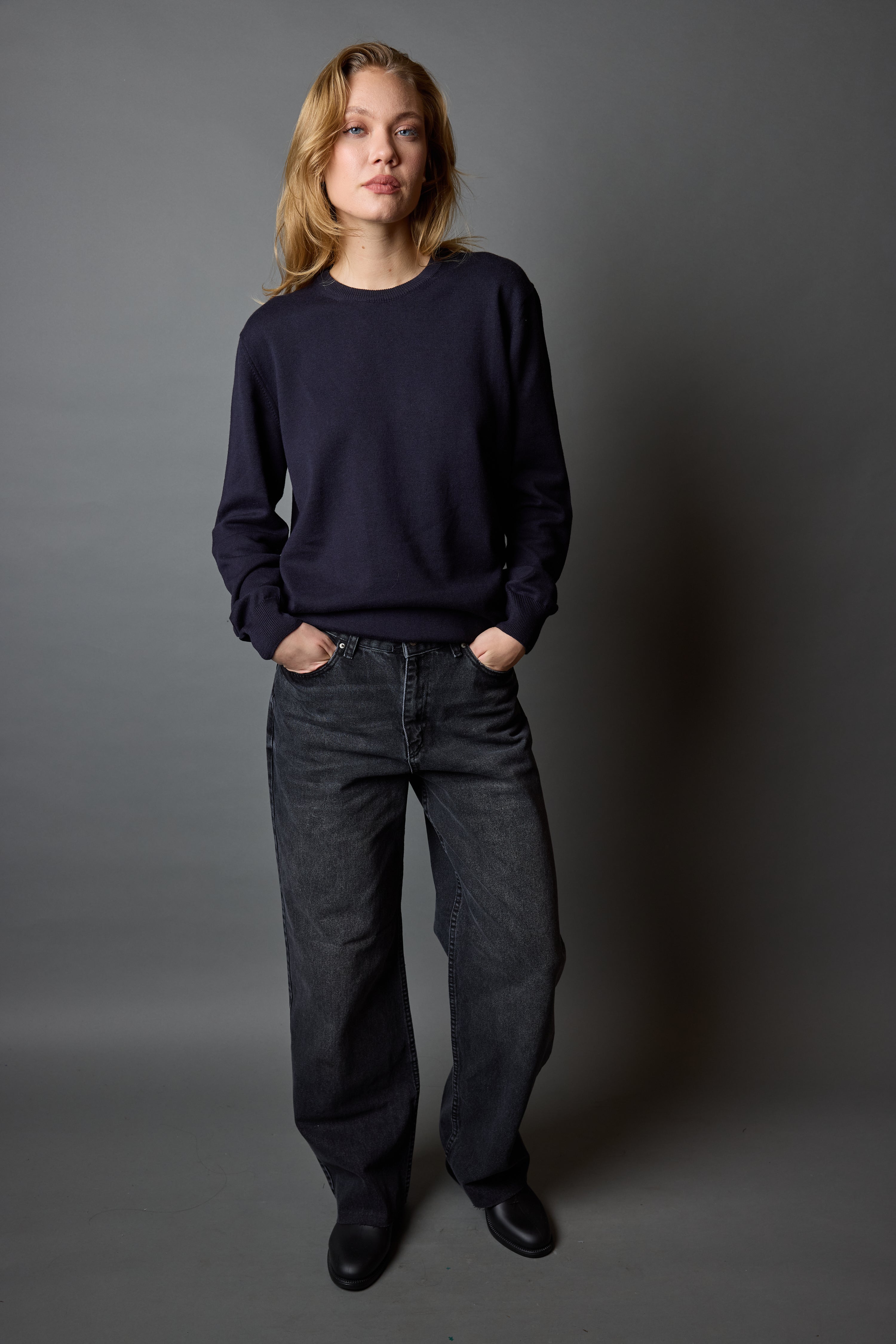 STRAIGHT FIT YUKSEK BEL BORU PACA FUME