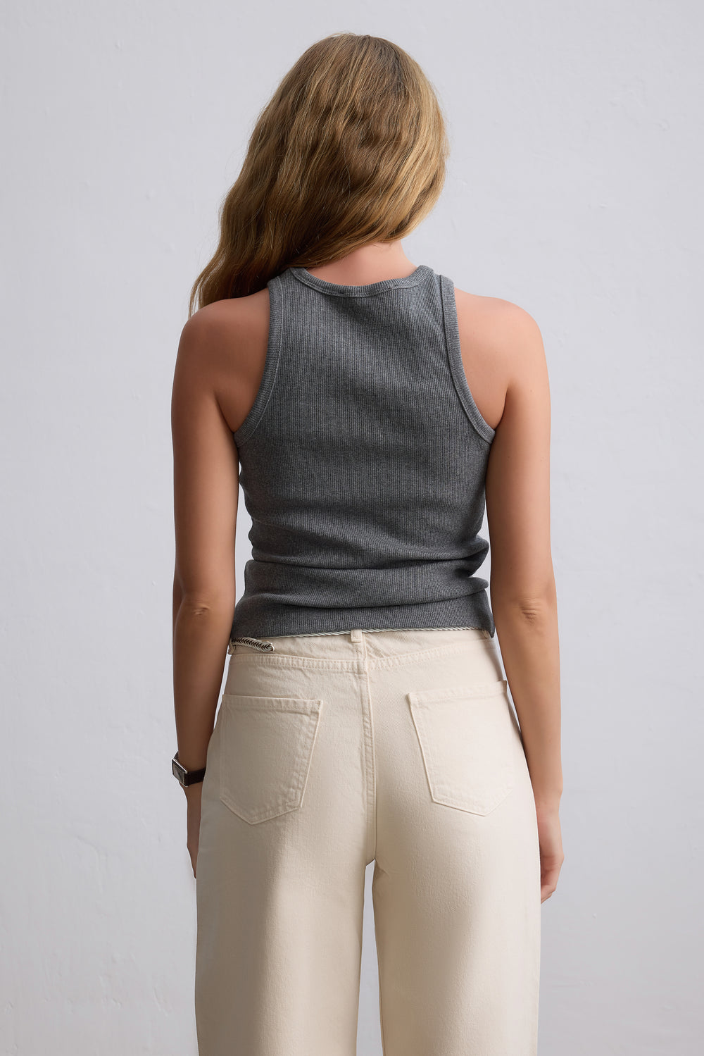 HALTER YAKA CROP TOP FUME