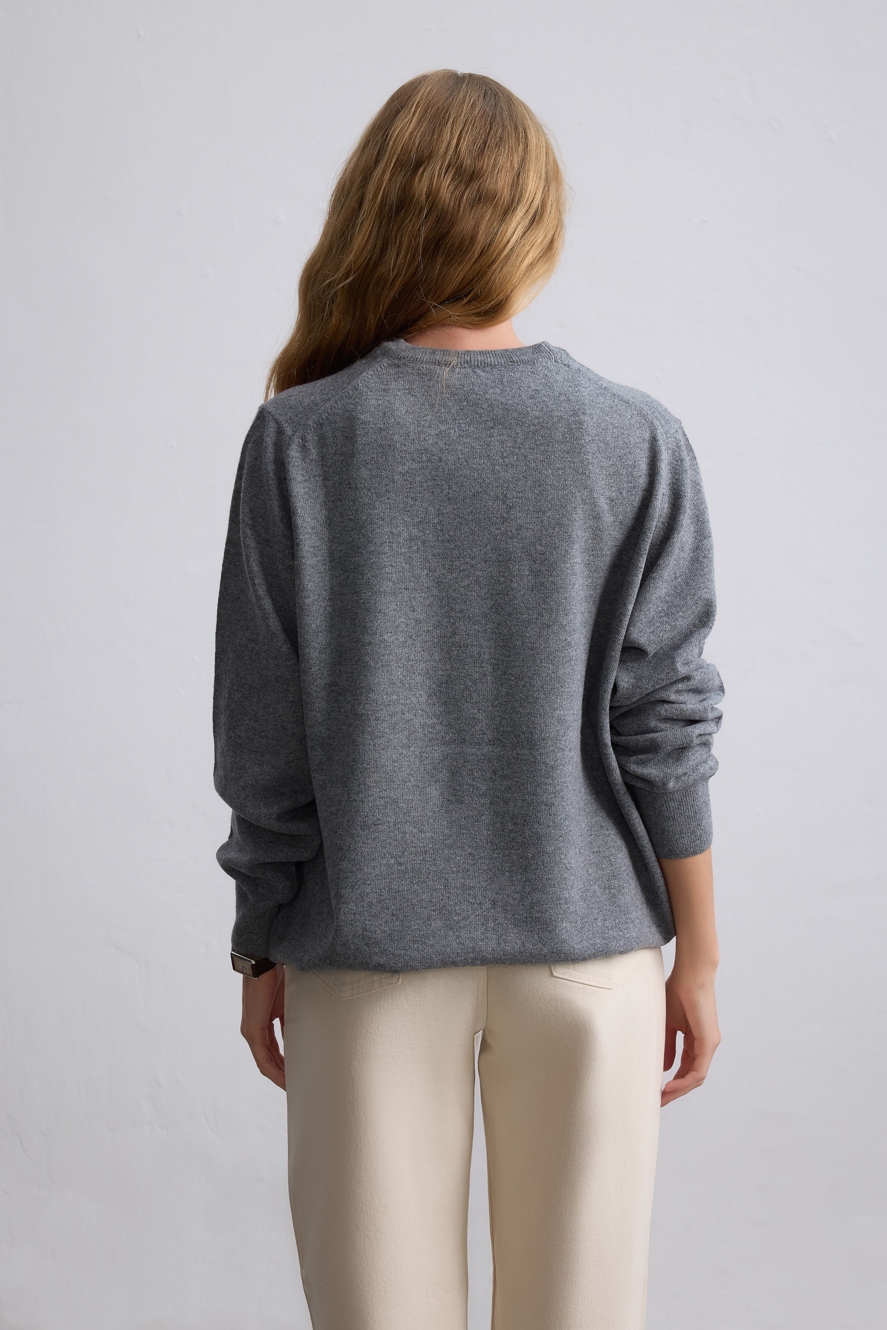 YUN BISIKLET YAKA UNISEX KAZAK GRI