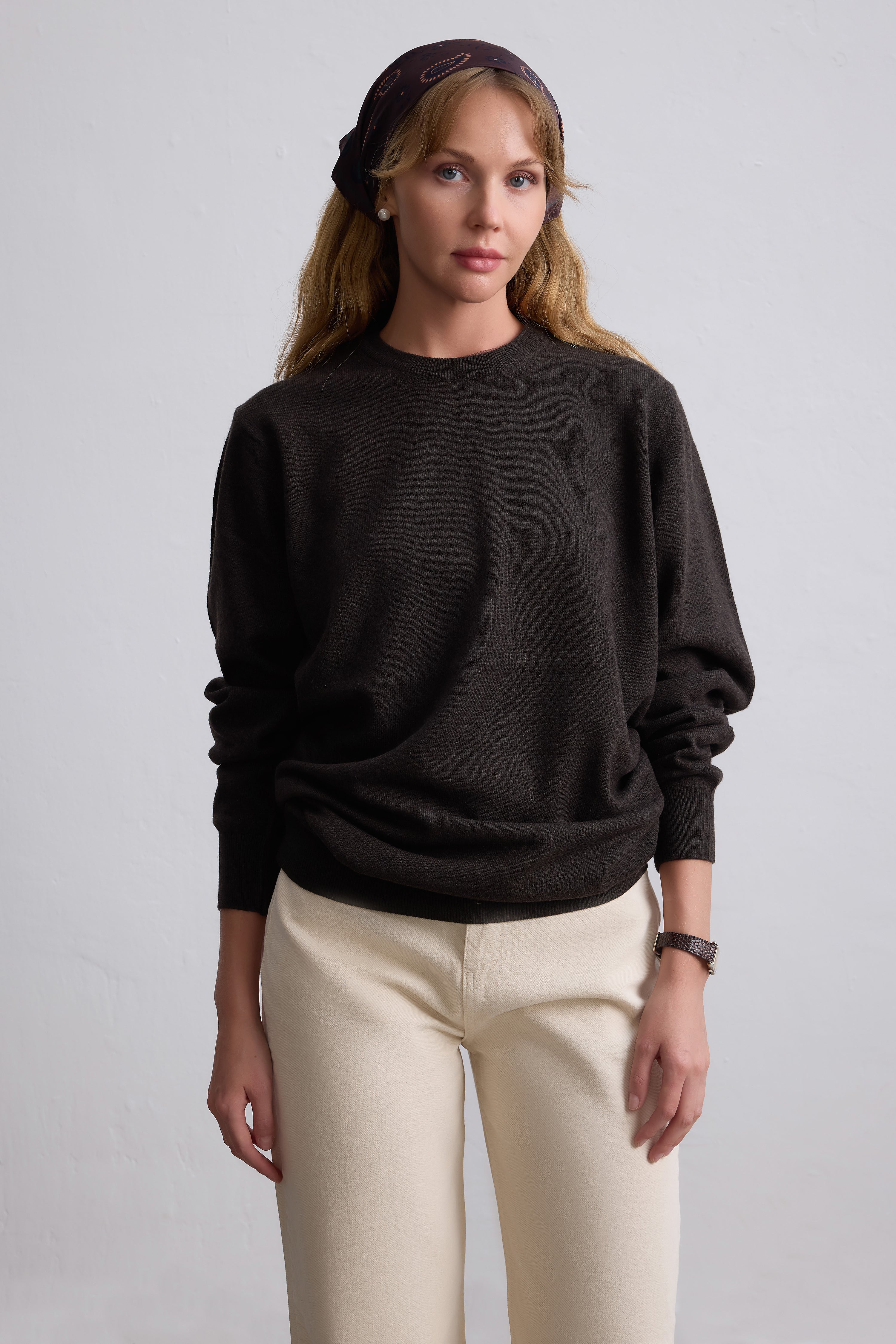 YUN BISIKLET YAKA UNISEX KAZAK BROWN