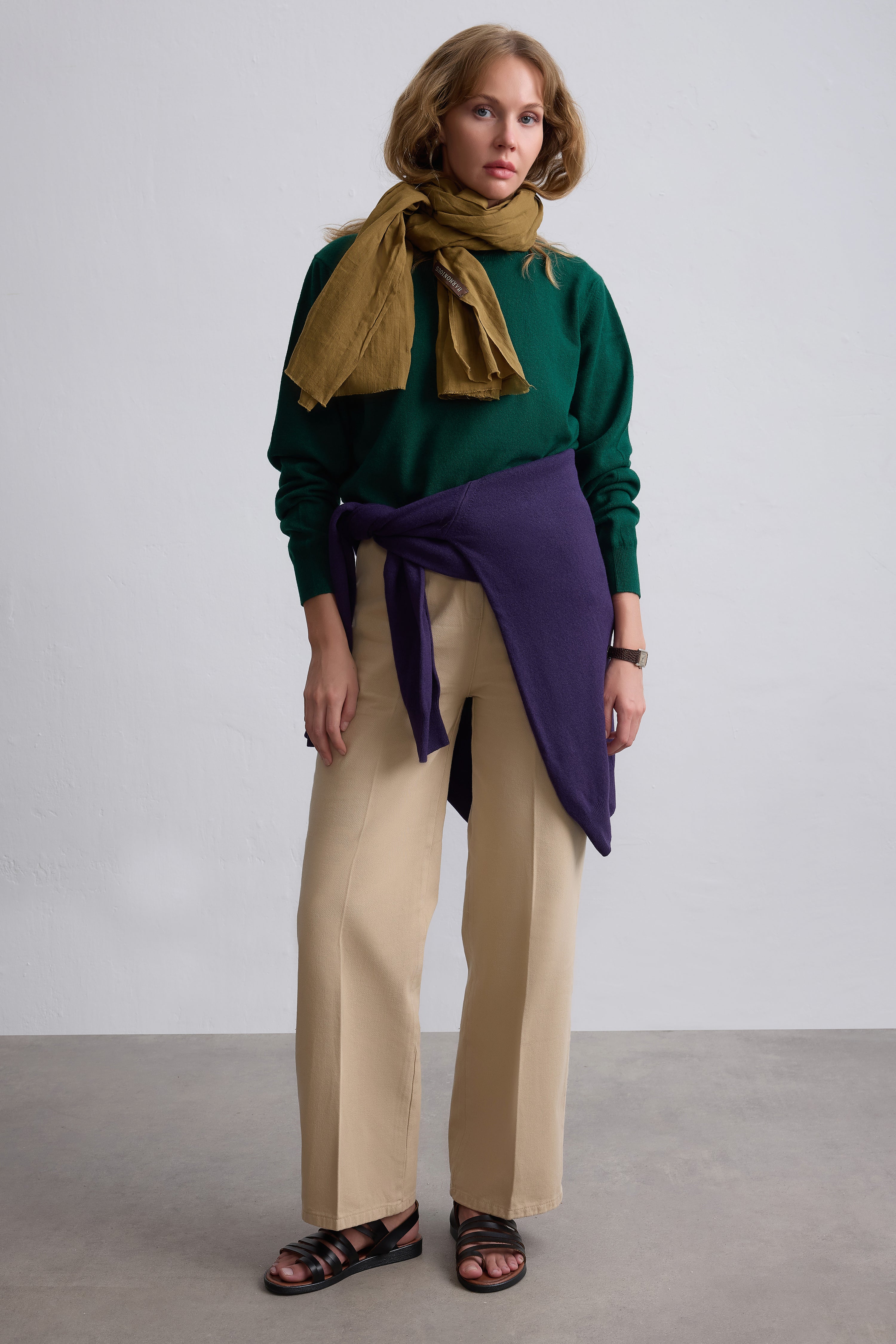 Nude Green Organik Pamuk Handmade Sal