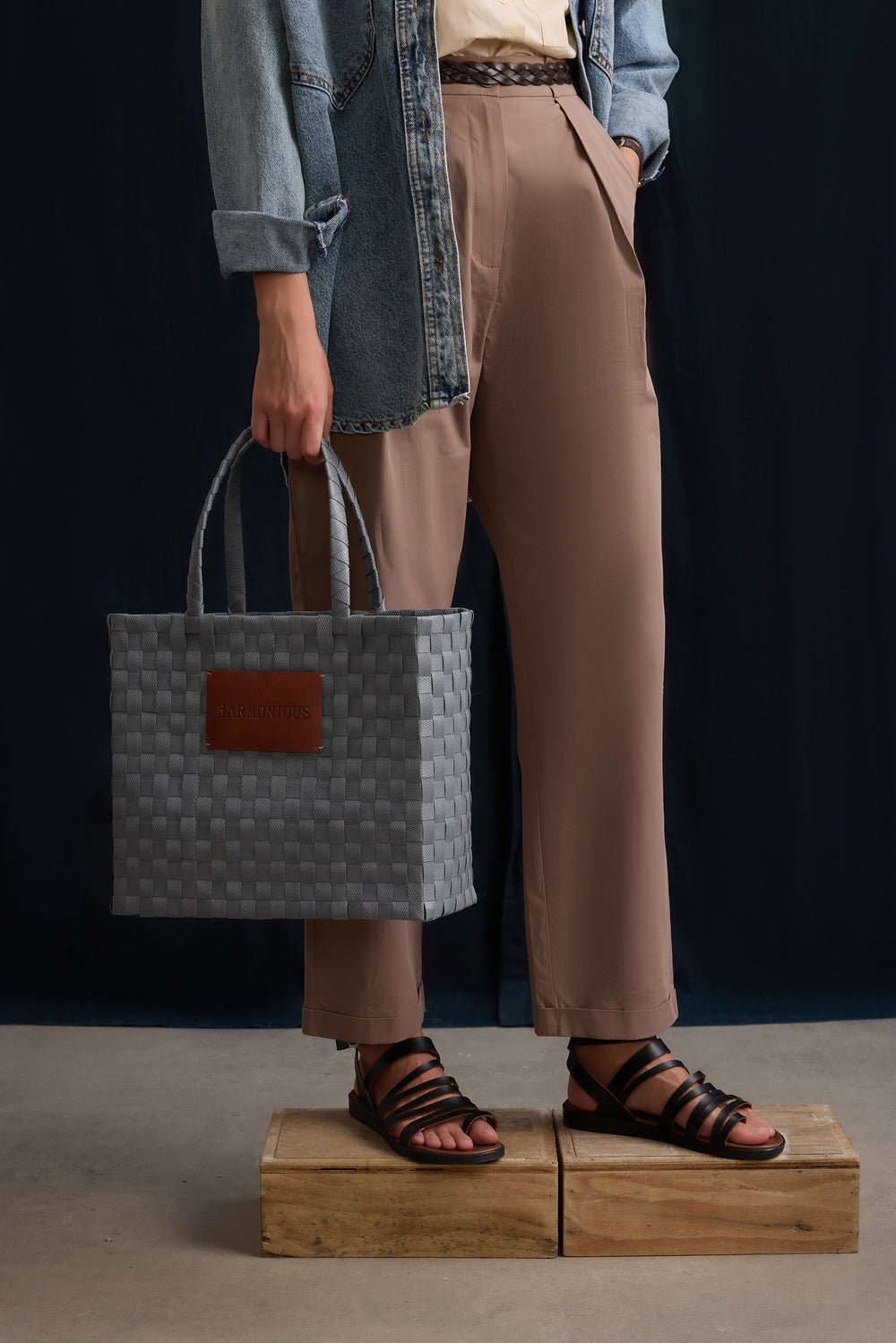 ORGU ICE GREY TOTE BAG