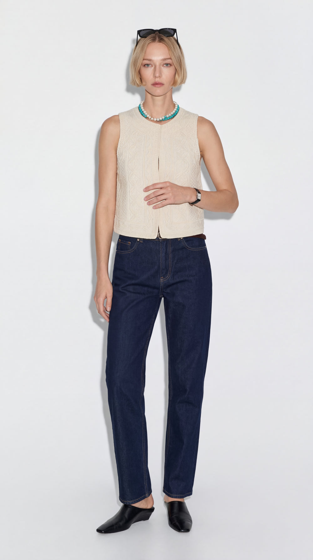 ELSA NAKIS DETAYLI YELEK BEIGE