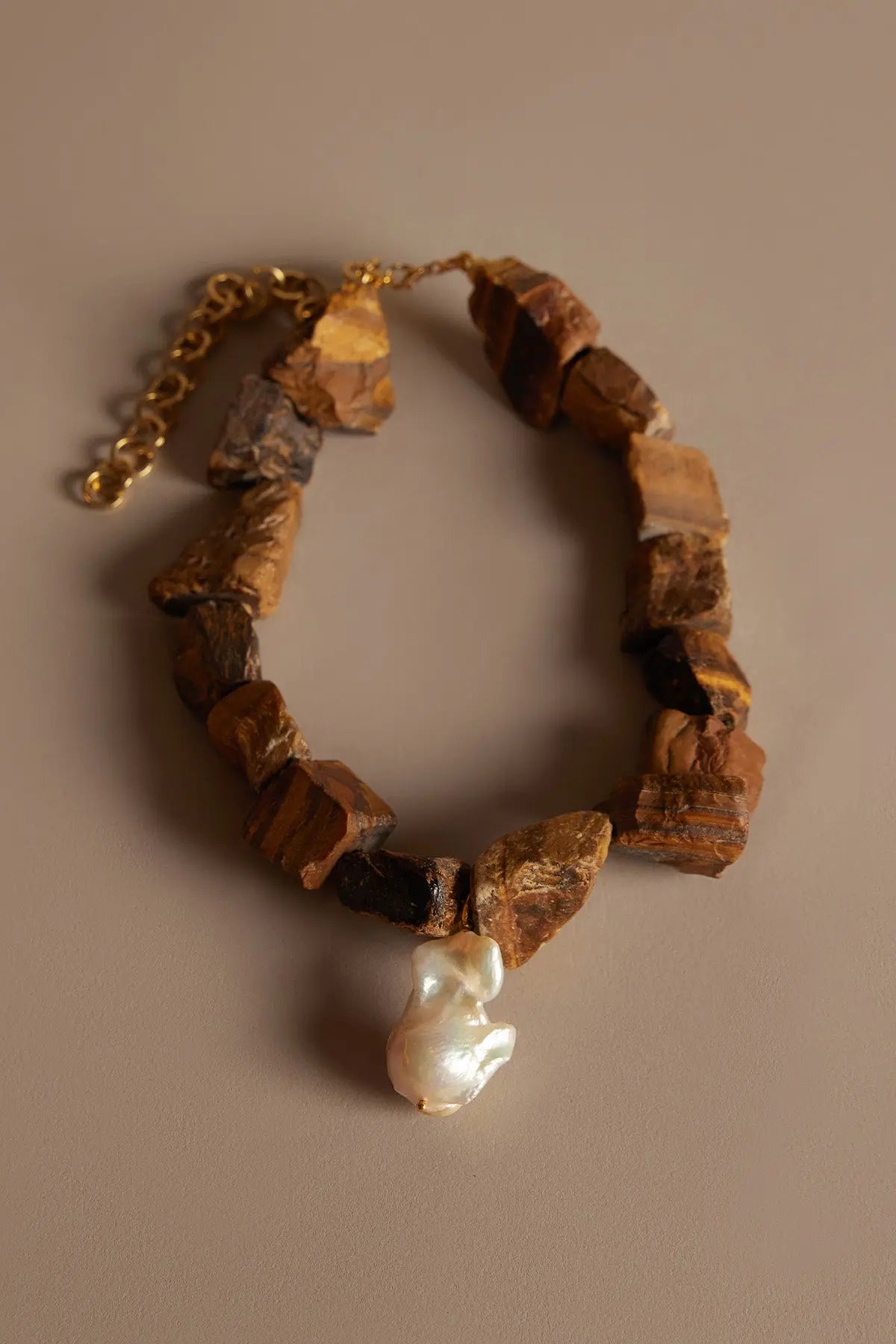 KRATOS BAROK İNCİLİ KAPLAN GÖZÜ KOLYE HARMONIOUS