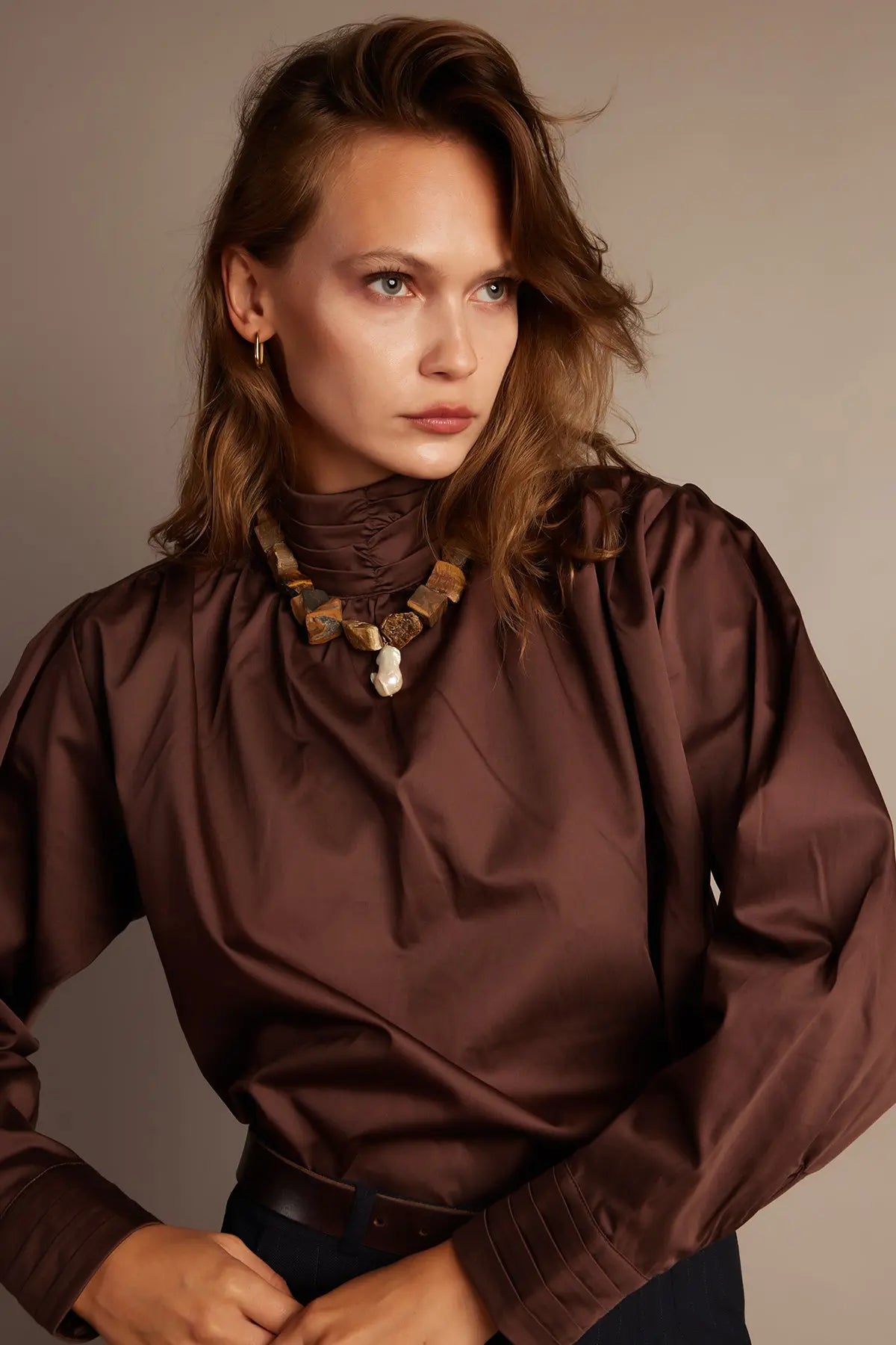 KRATOS BAROK İNCİLİ KAPLAN GÖZÜ KOLYE HARMONIOUS