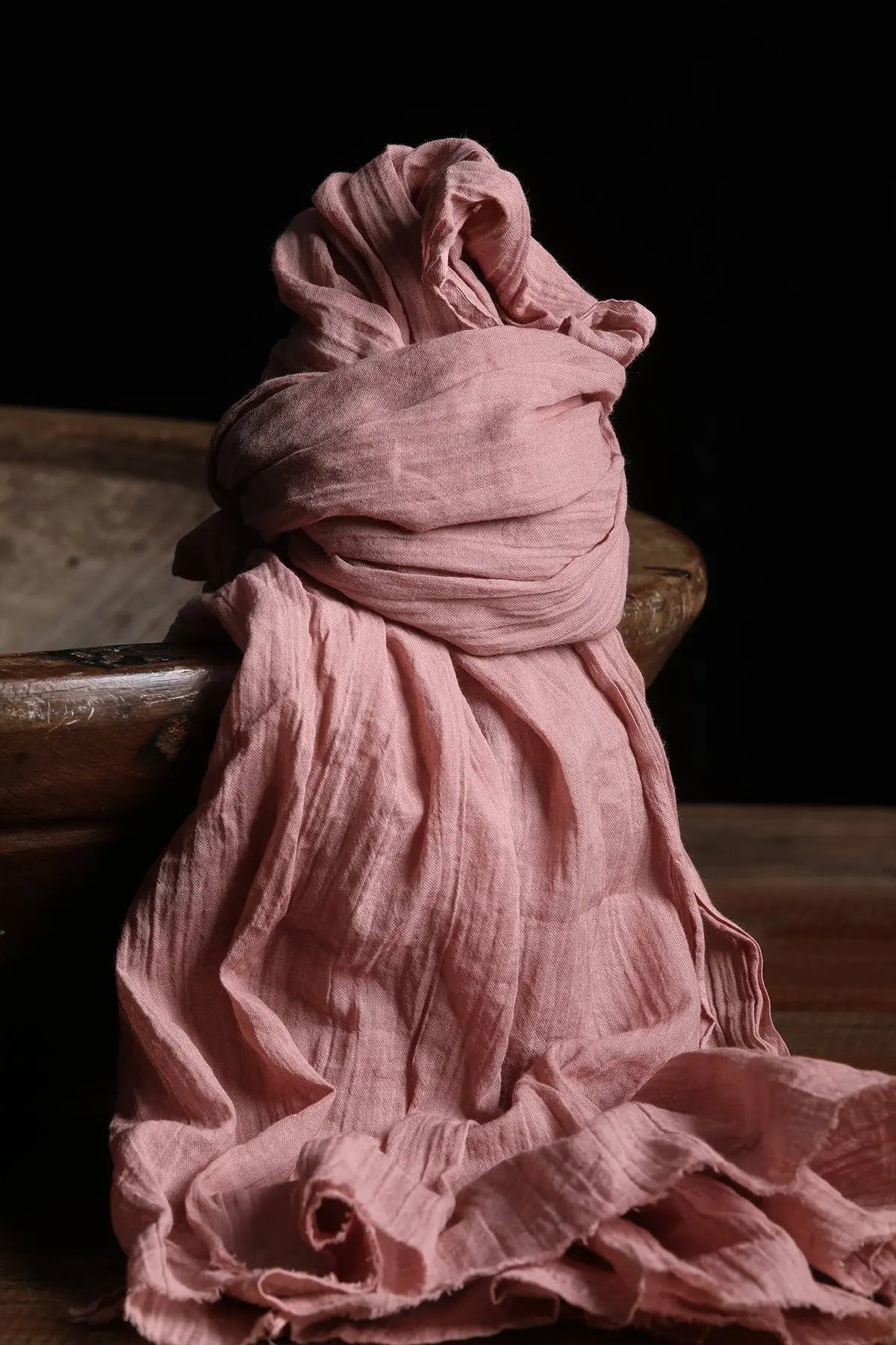 VINTAGE ROSE ORGANIK PAMUK HANDMADE SAL