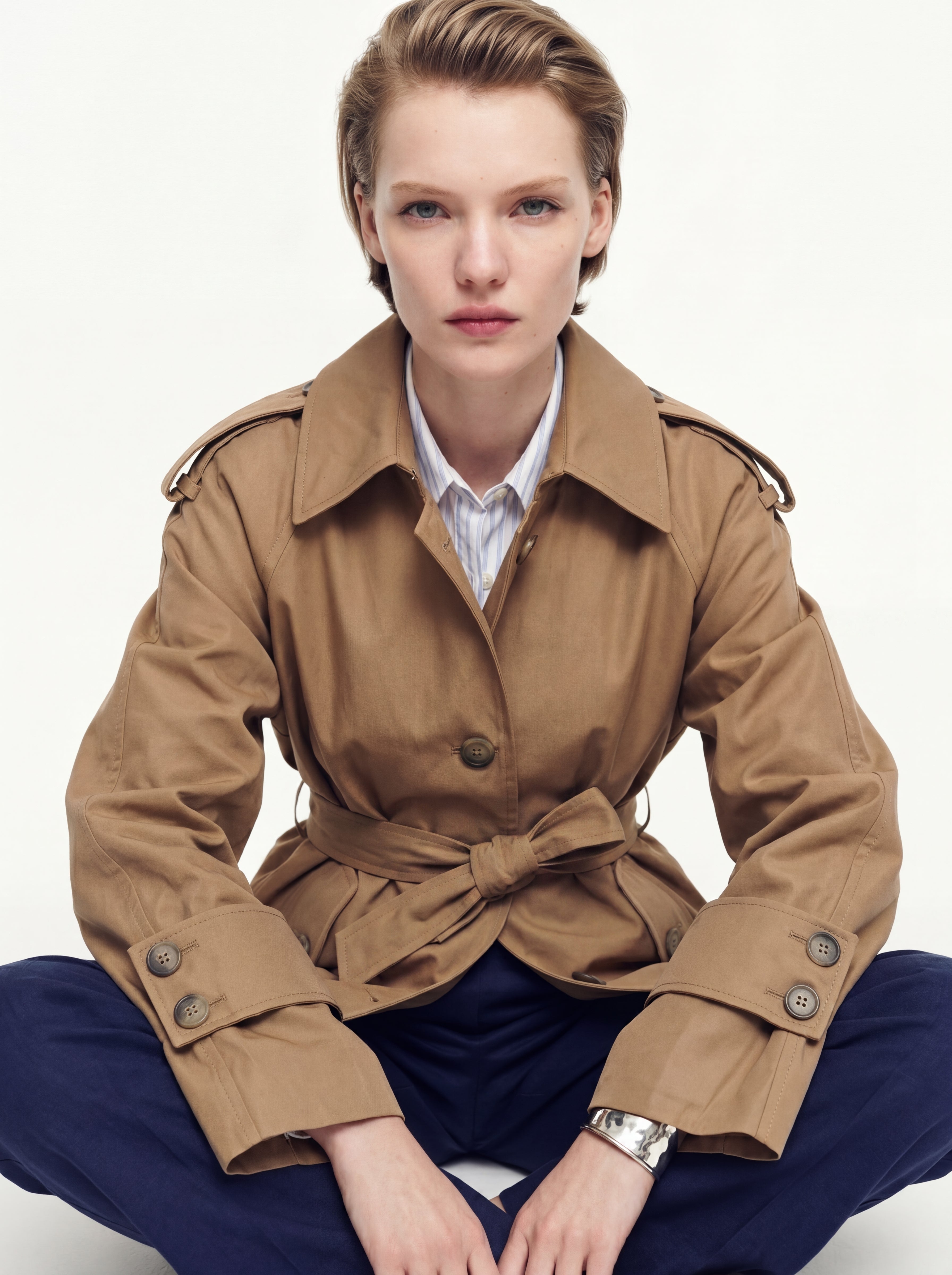 KEMERLI TRENÇKOT CAMEL