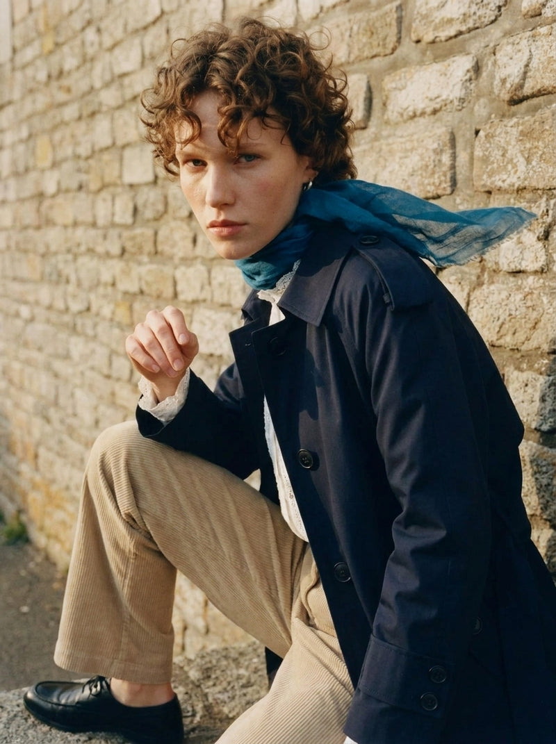 Kemerli trençkot lacivert — HARMONIOUS AW26 The Country House