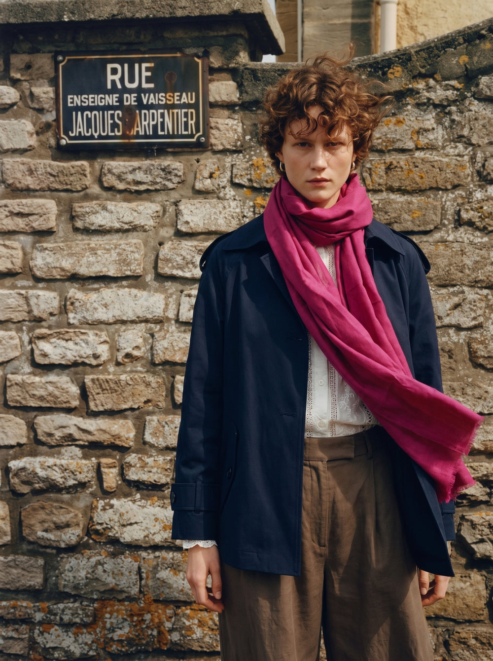 Kemerli trençkot lacivert — HARMONIOUS AW26 The Country House