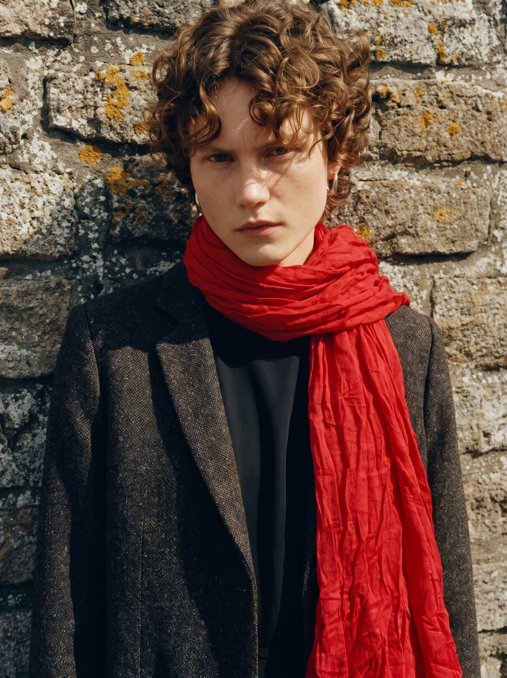Christmas Red organik pamuk Sal — HARMONIOUS AW26 The Country House