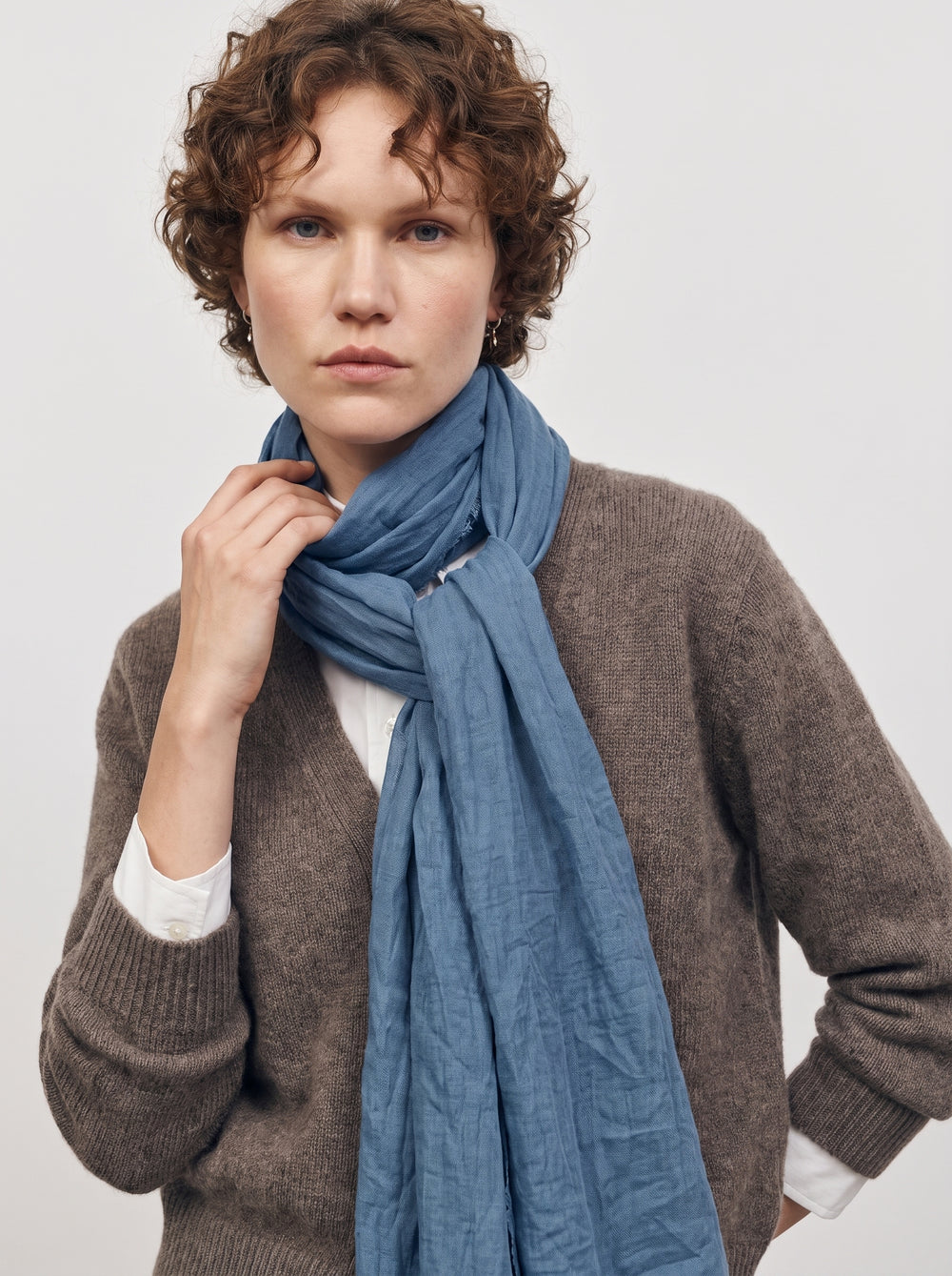 Vintage Blue organik pamuk Sal — HARMONIOUS AW26 The Country House