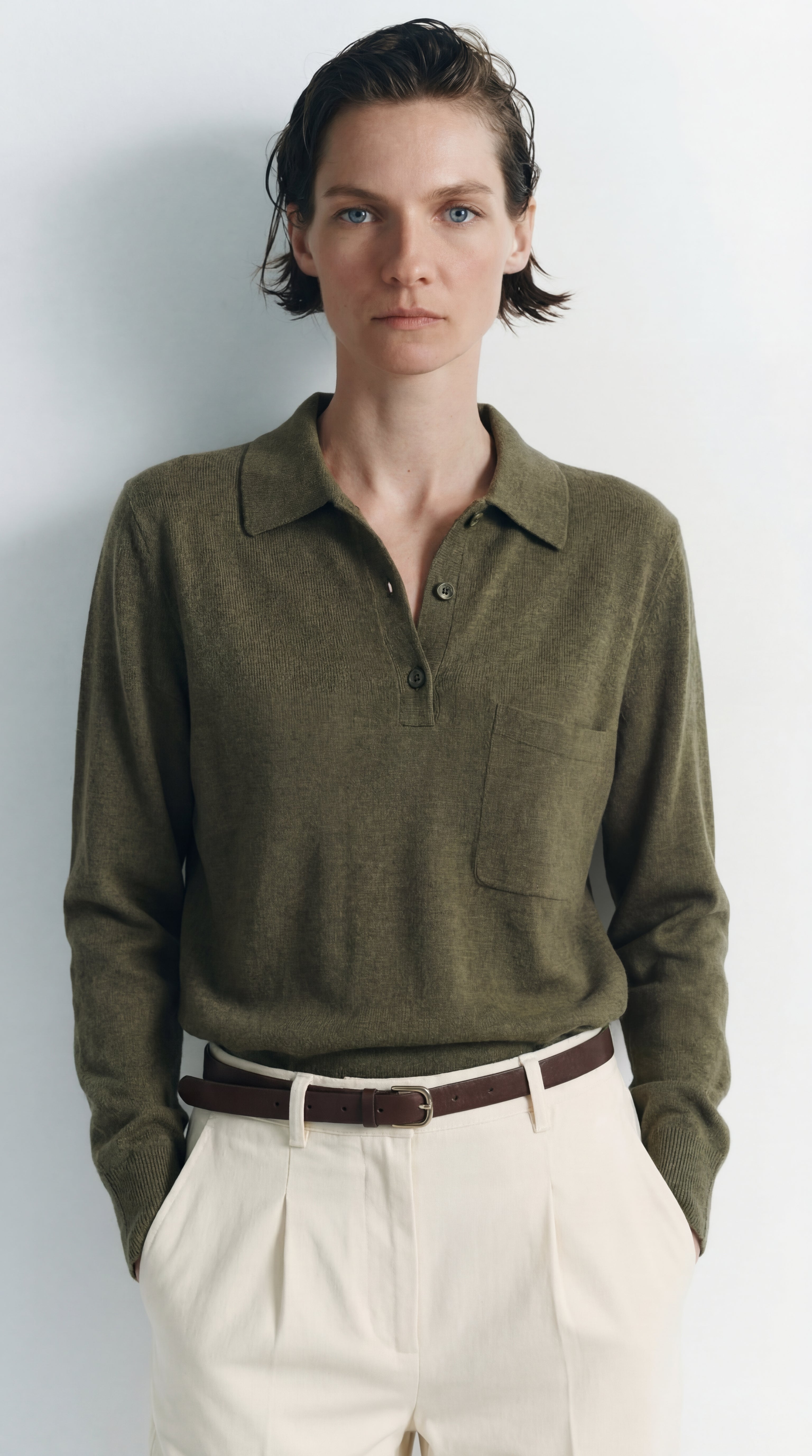 YUN POLO YAKA UNISEX KAZAK HAKI