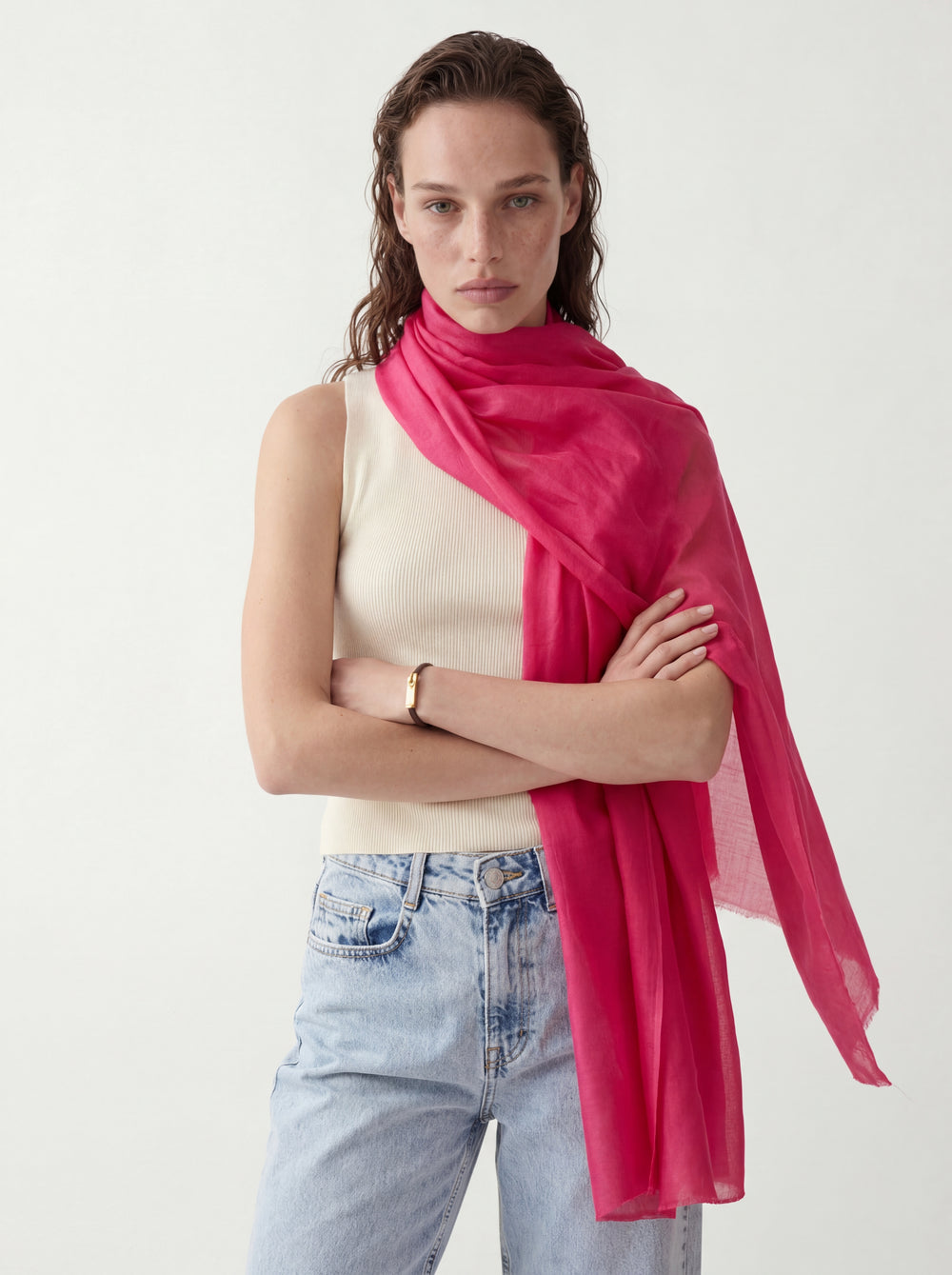 Cherry Pink Ultra Light Pareo - Shawl
