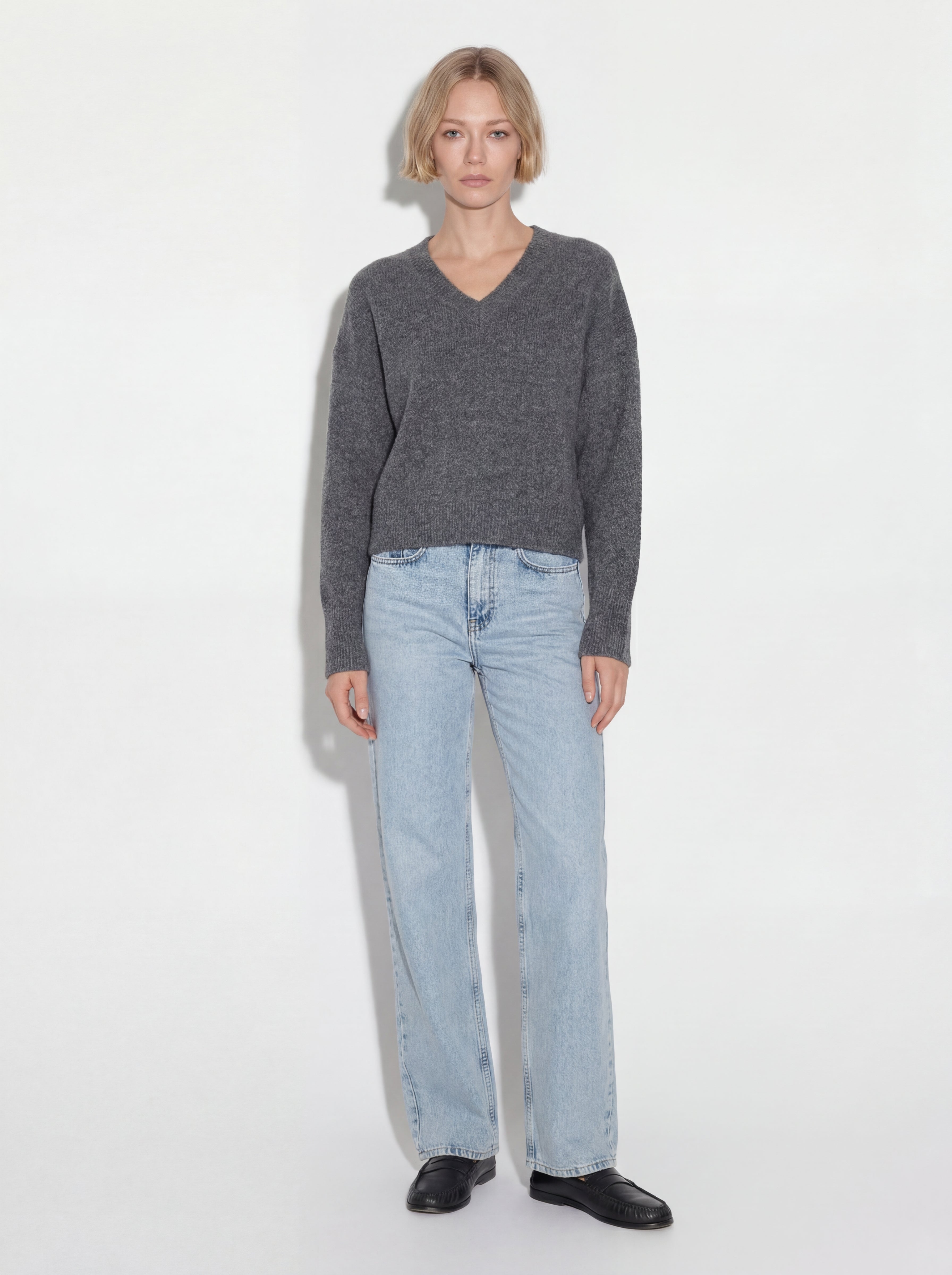 CREW NECK SOFT TEXTURED KNITWEAR CLARET RED