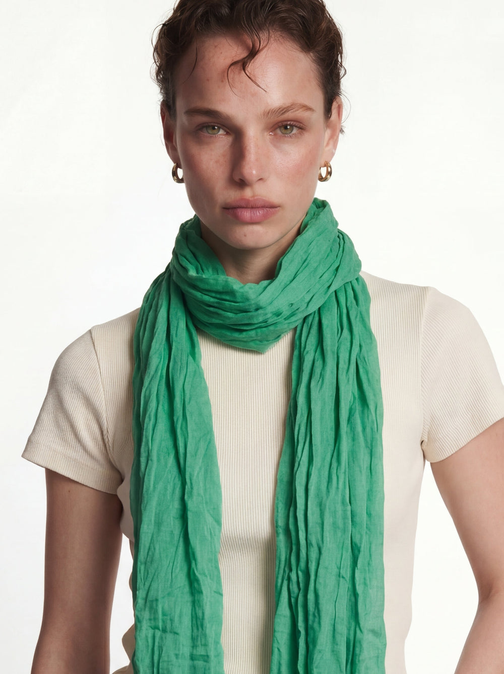 AMAZONE GREEN ORGANIC COTTON HANDMADE SHAWL