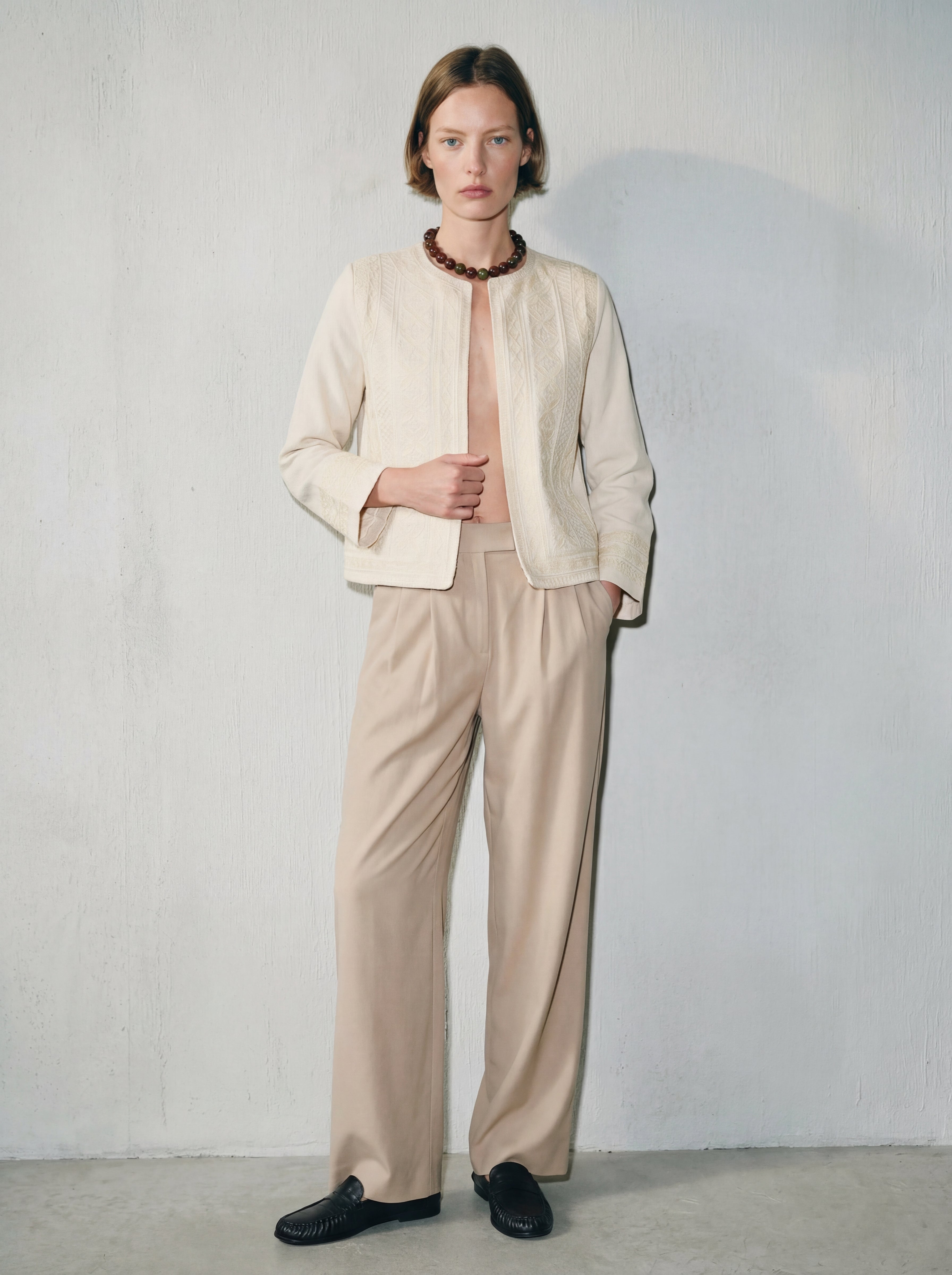 CLAIR DE ROSE EMBROIDERED SHIRT
