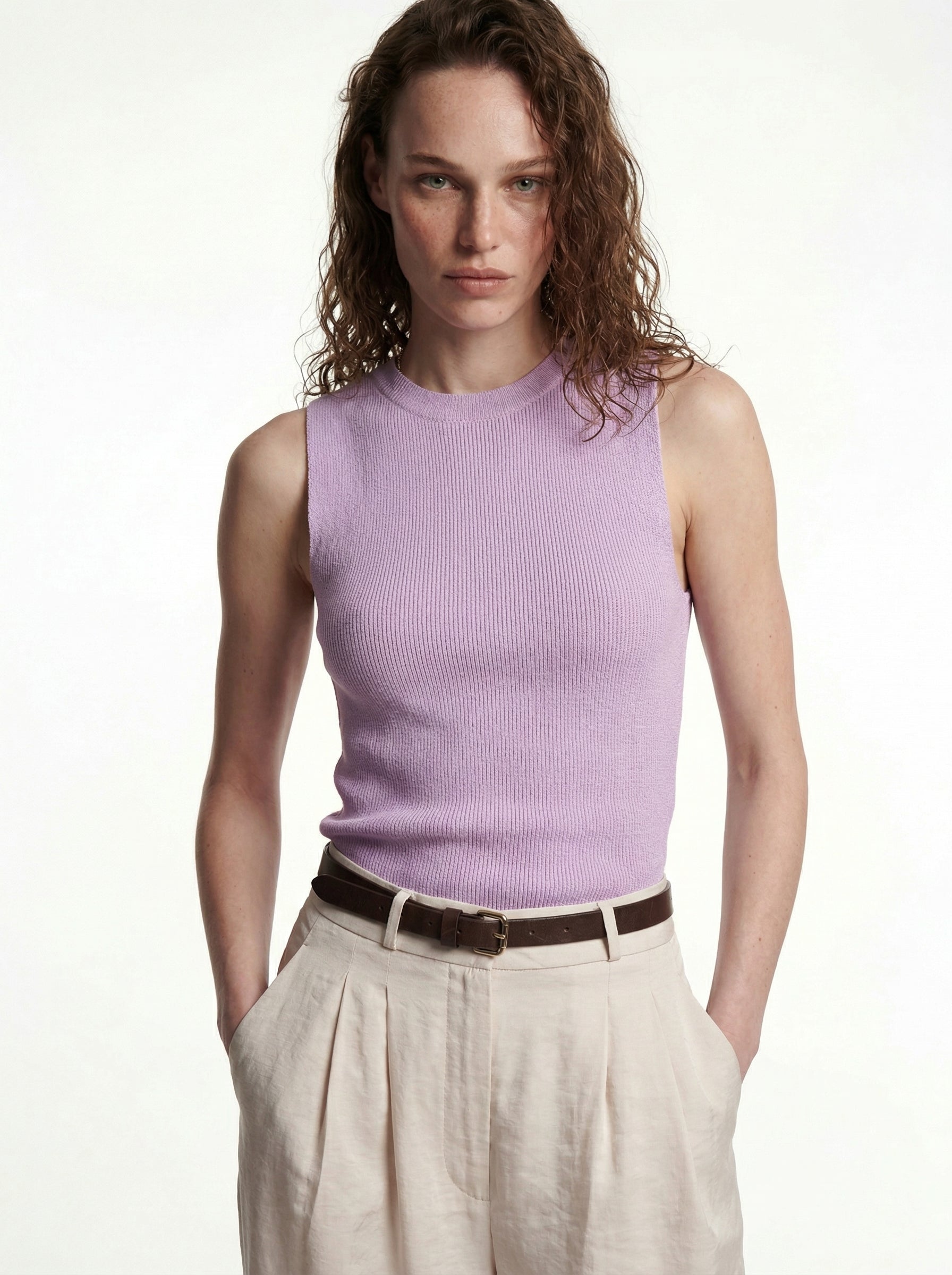 SLEEVELESS WOVEN KNITWEAR MULBERRY
