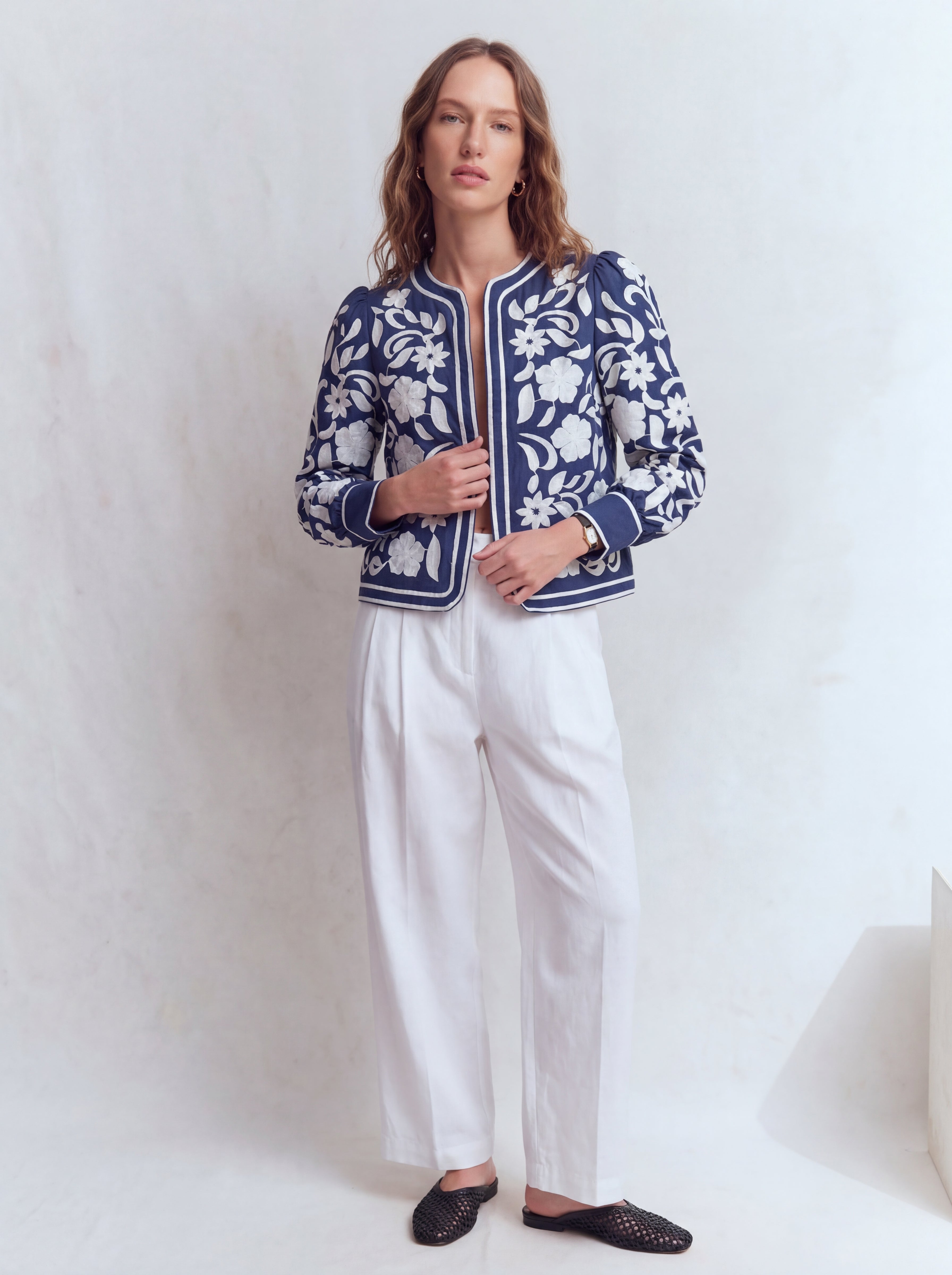CLAIR DE ROSE EMBROIDERED SHIRT