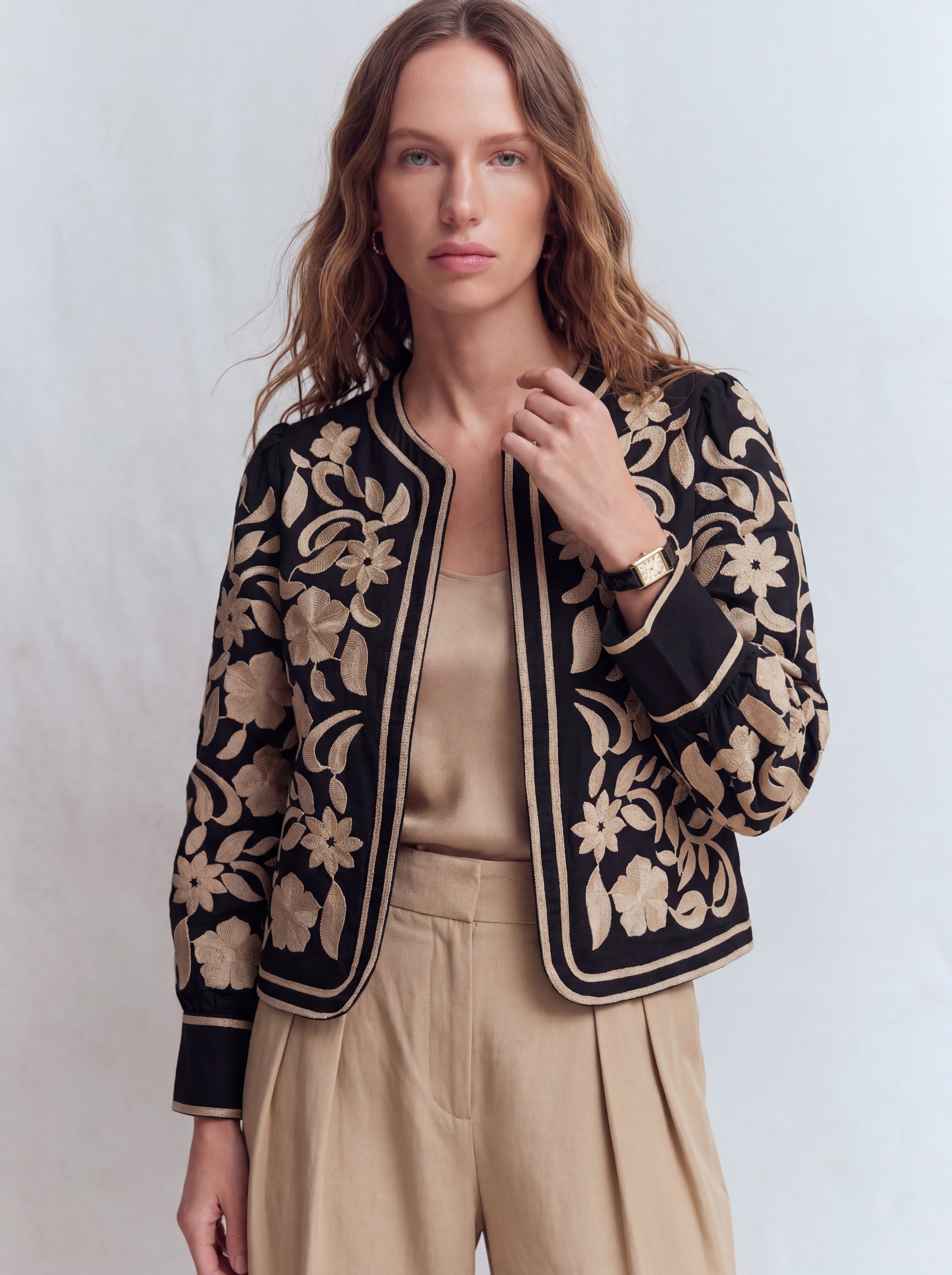 CLAIR DE ROSE EMBROIDERED SHIRT