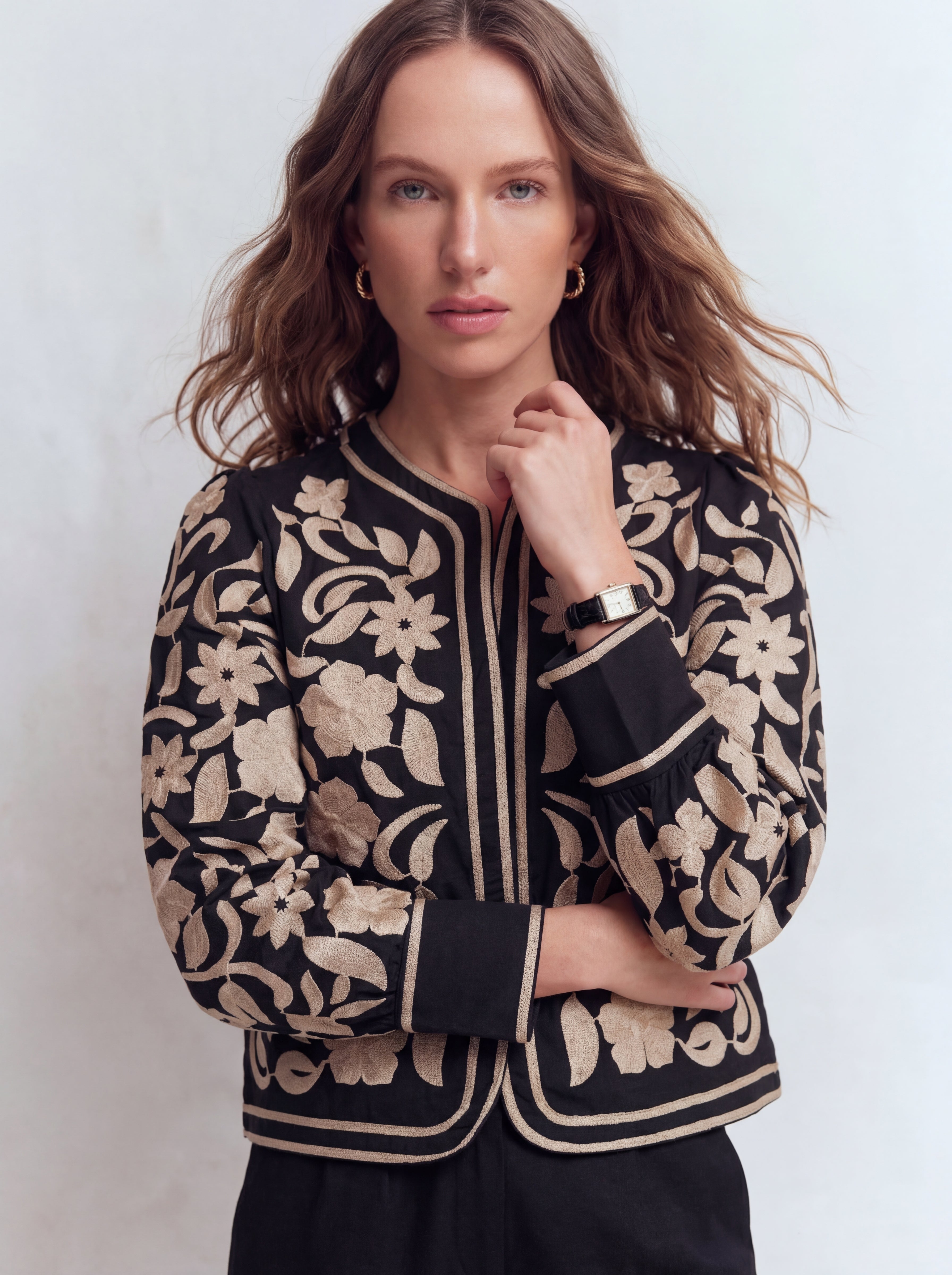 CLAIR DE ROSE EMBROIDERED SHIRT