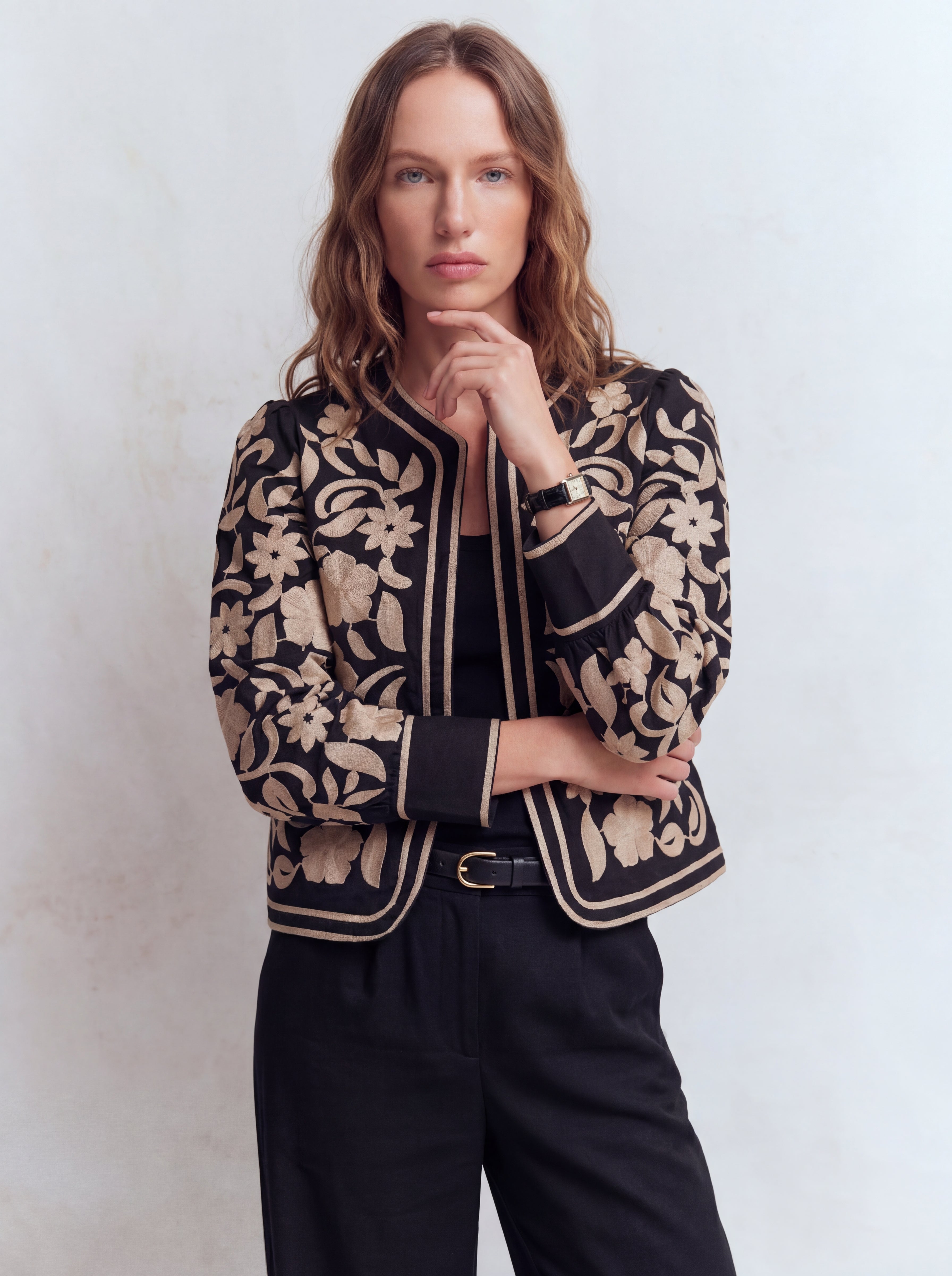 CLAIR DE ROSE EMBROIDERED SHIRT