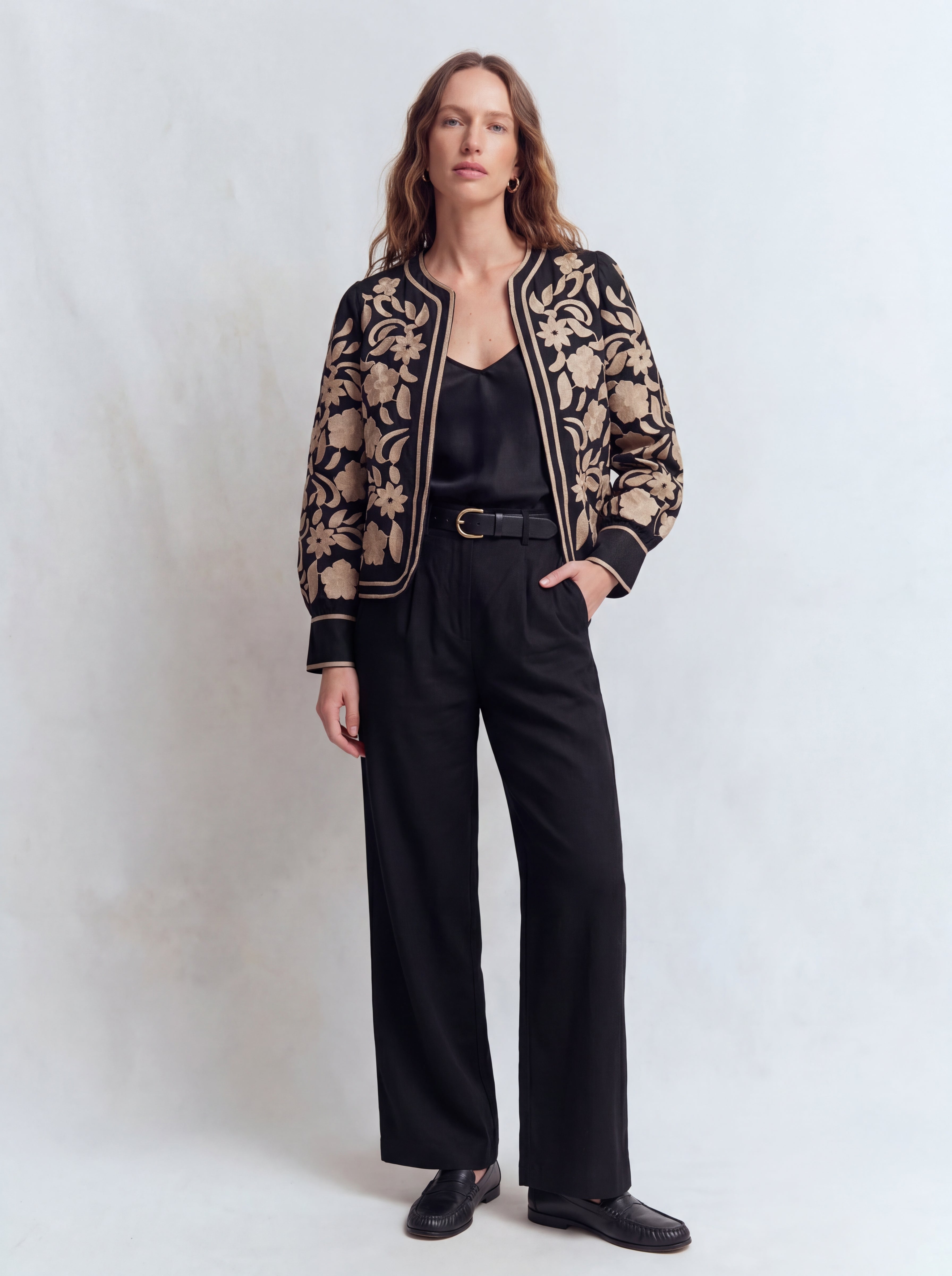 CLAIR DE ROSE EMBROIDERED SHIRT
