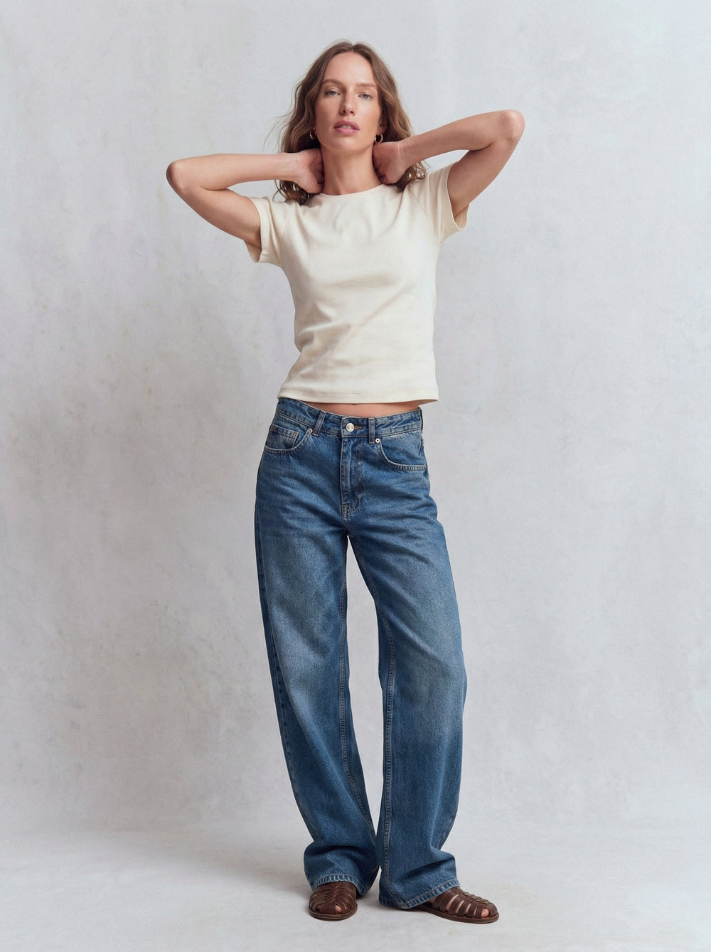 STRAIGHT FIT YUKSEK BEL BORU PACA JEAN BLUE
