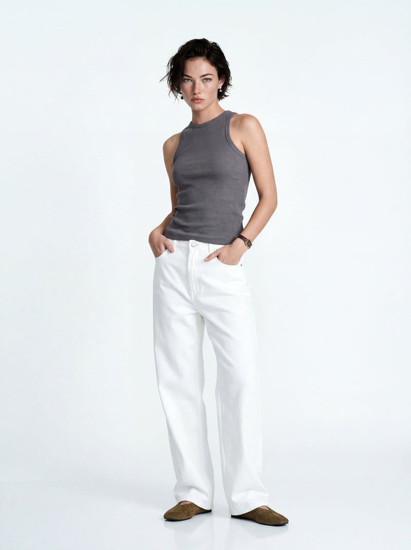 HALTER YAKA CROP TOP FUME