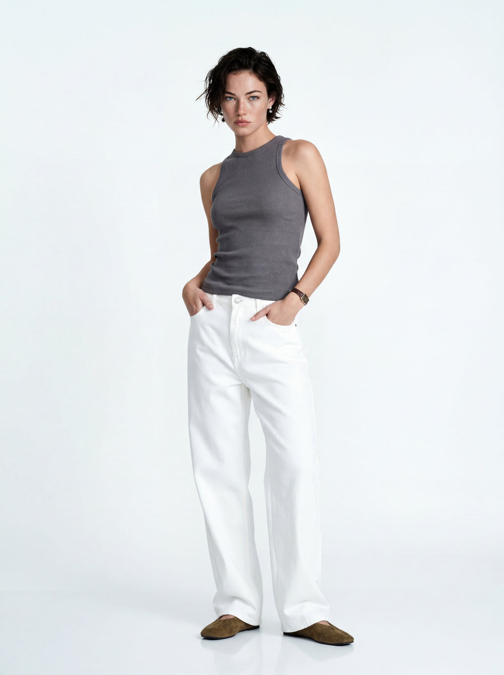 HALTER YAKA CROP TOP FUME
