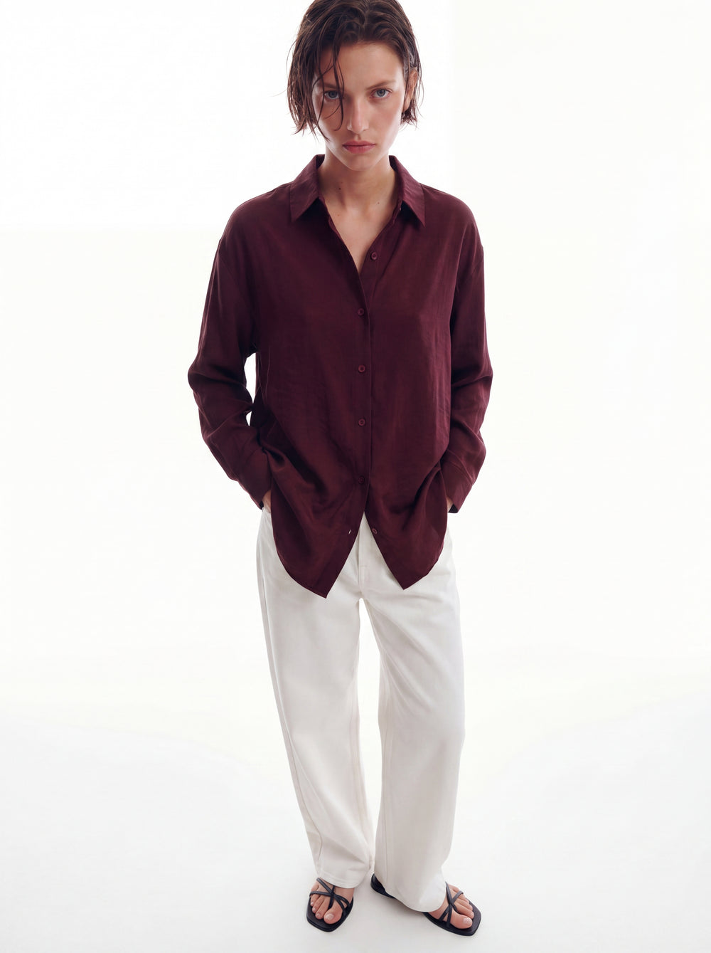 DOKUMLU TENCEL GOMLEK WINE