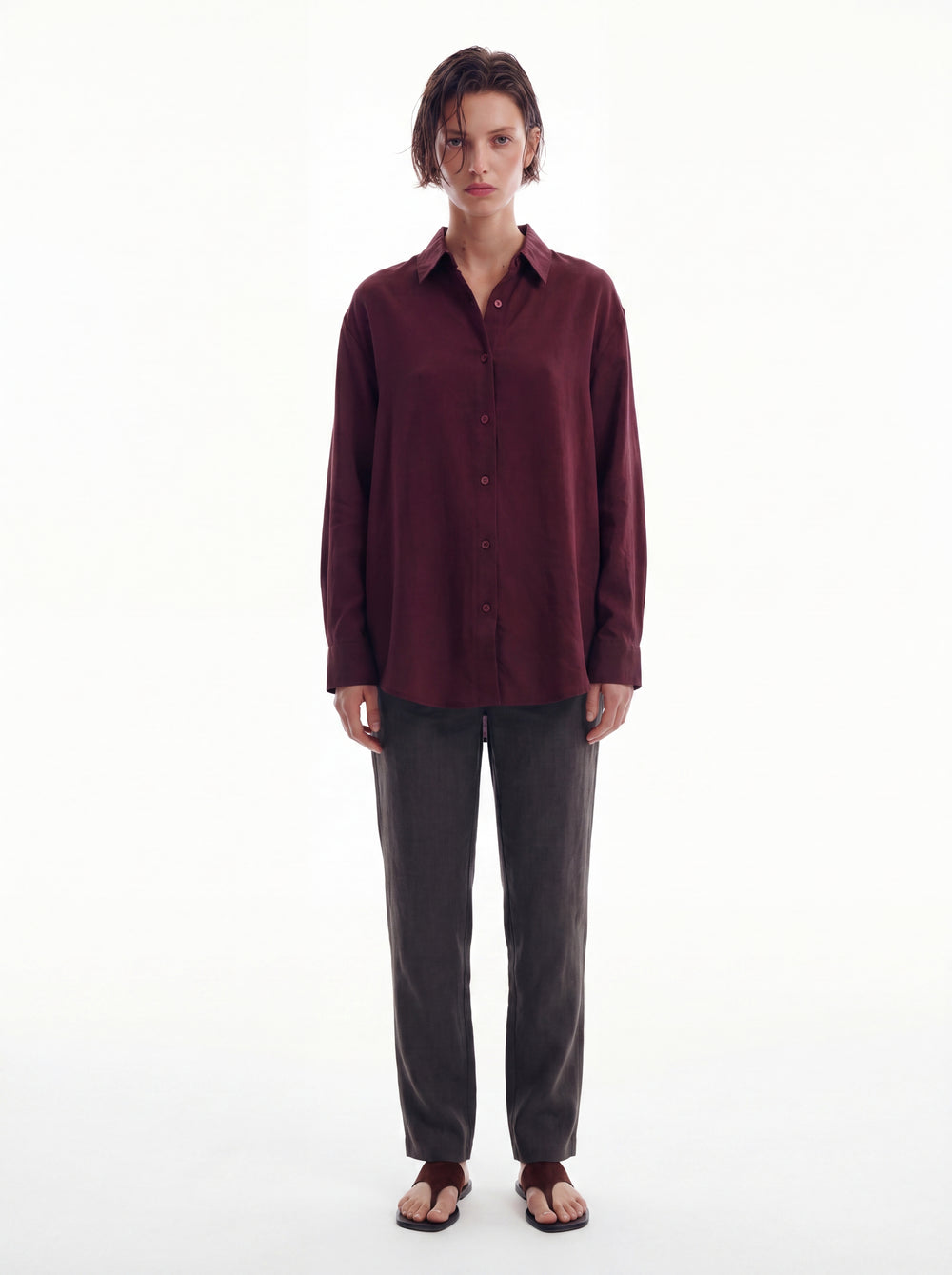 DOKUMLU TENCEL GOMLEK WINE