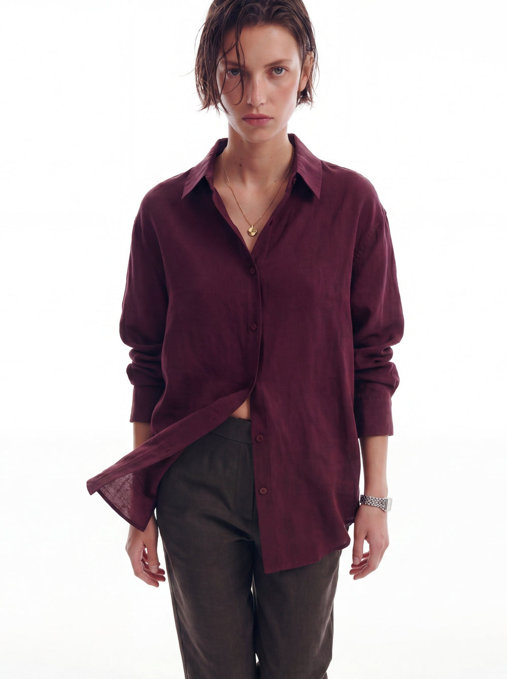 DOKUMLU TENCEL GOMLEK WINE