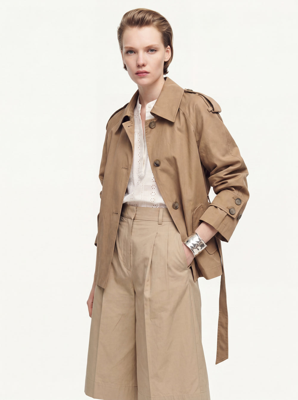 KEMERLI TRENÇKOT CAMEL