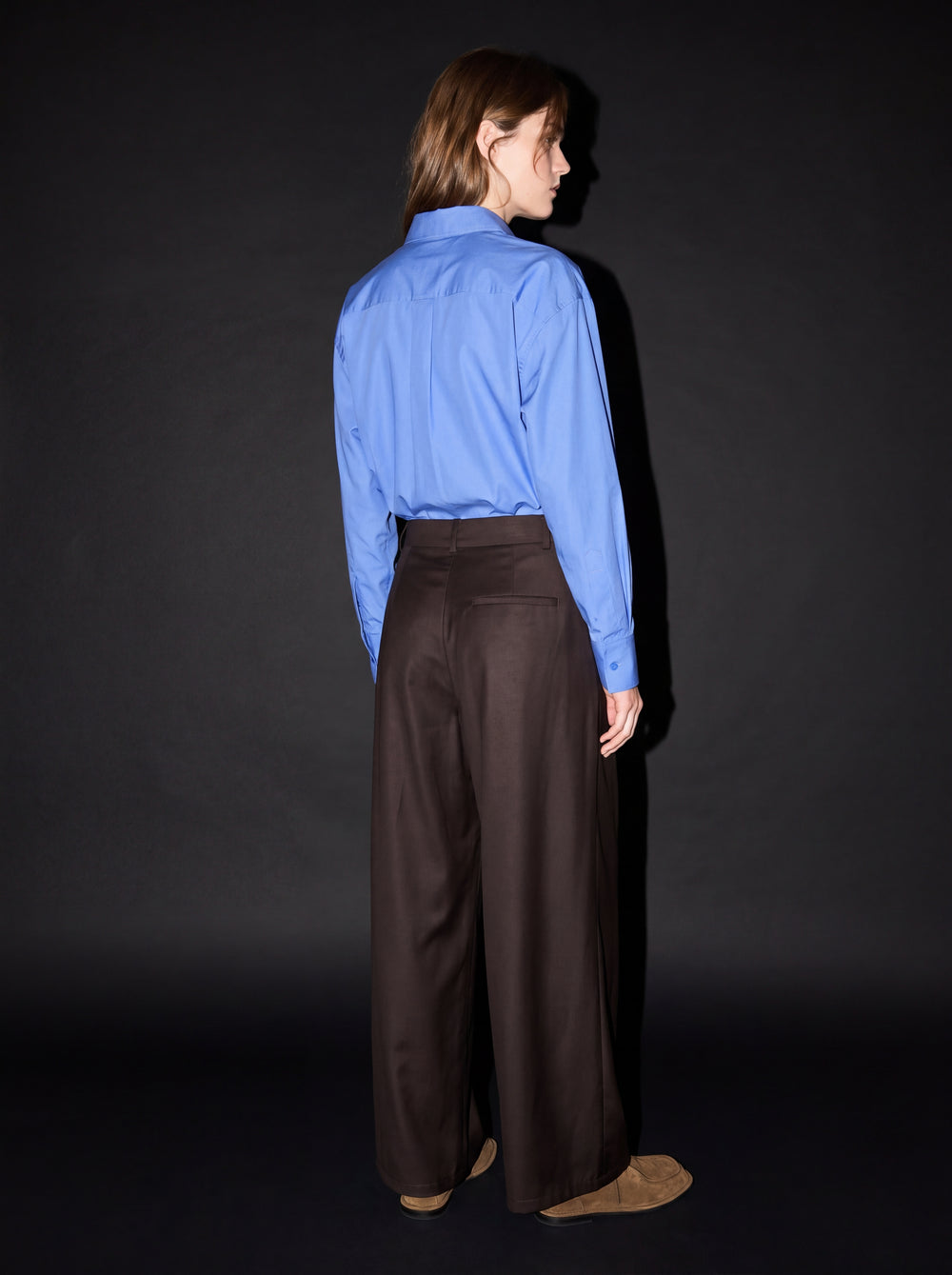 GENIS PILELI PALAZZO BOL PANTOLON KAHVE