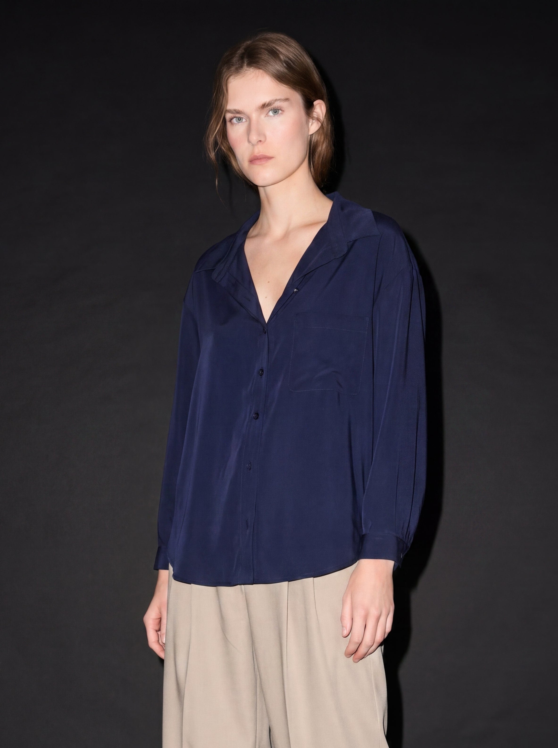 FLOWER POCKET TENS SHIRT RASPBERRY
