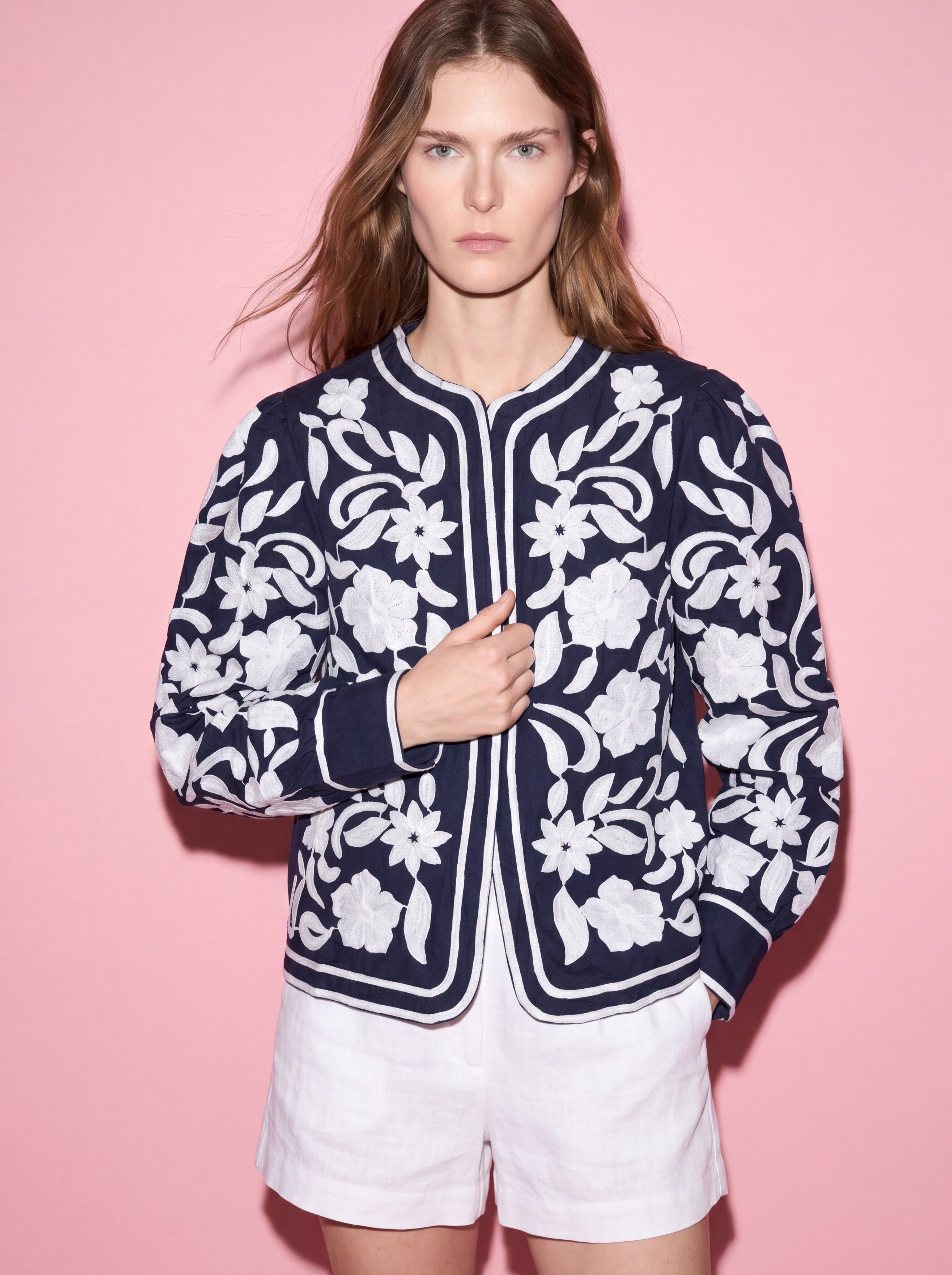 CLAIR DE ROSE EMBROIDERED SHIRT