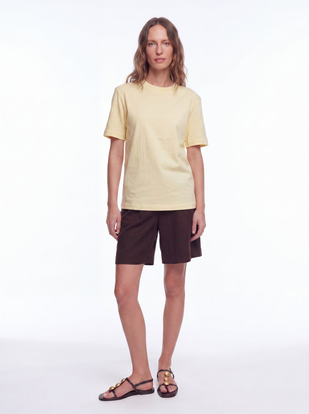 BASIC %100 COTTON T-SHIRT BABY YELLOW