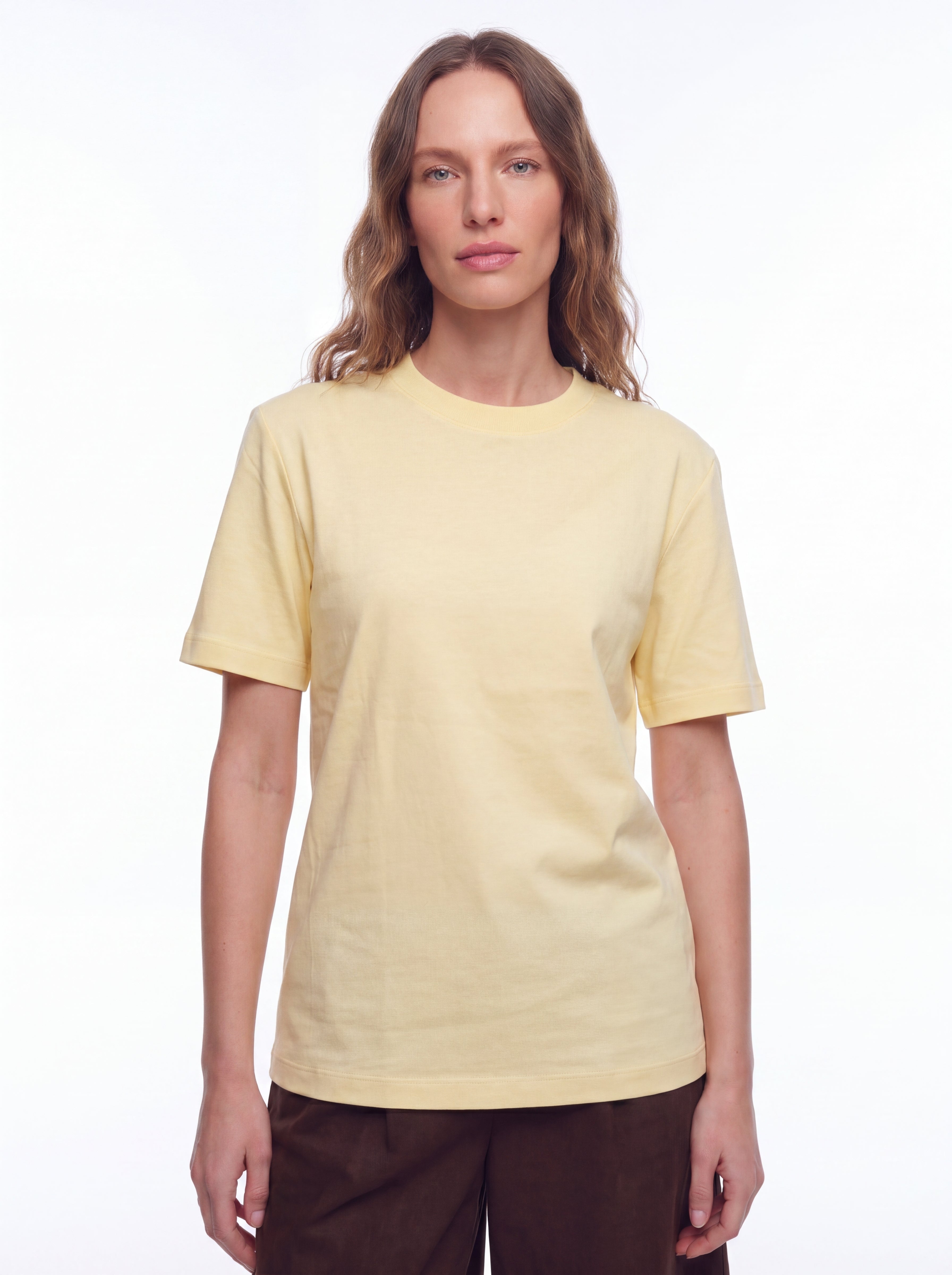 BASIC %100 COTTON T-SHIRT BABY YELLOW
