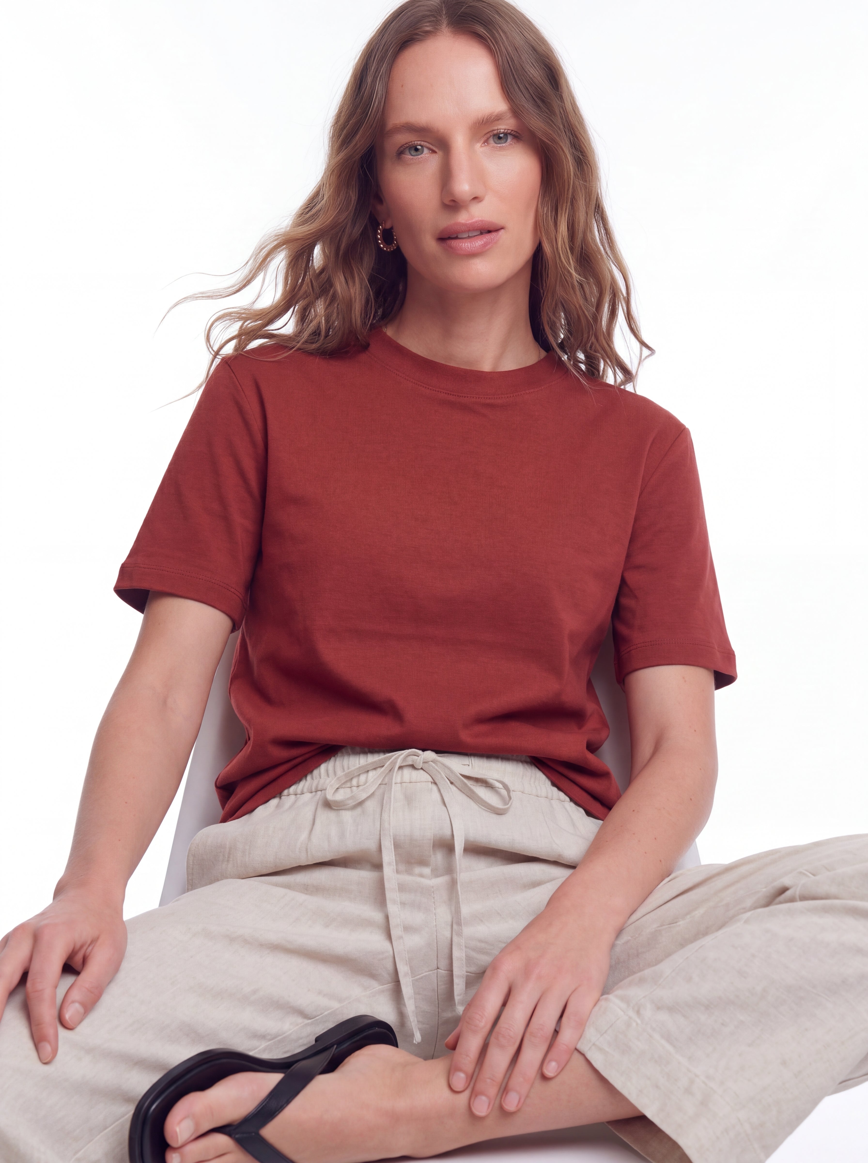 BASIC %100 COTTON T-SHIRT KIREMIT