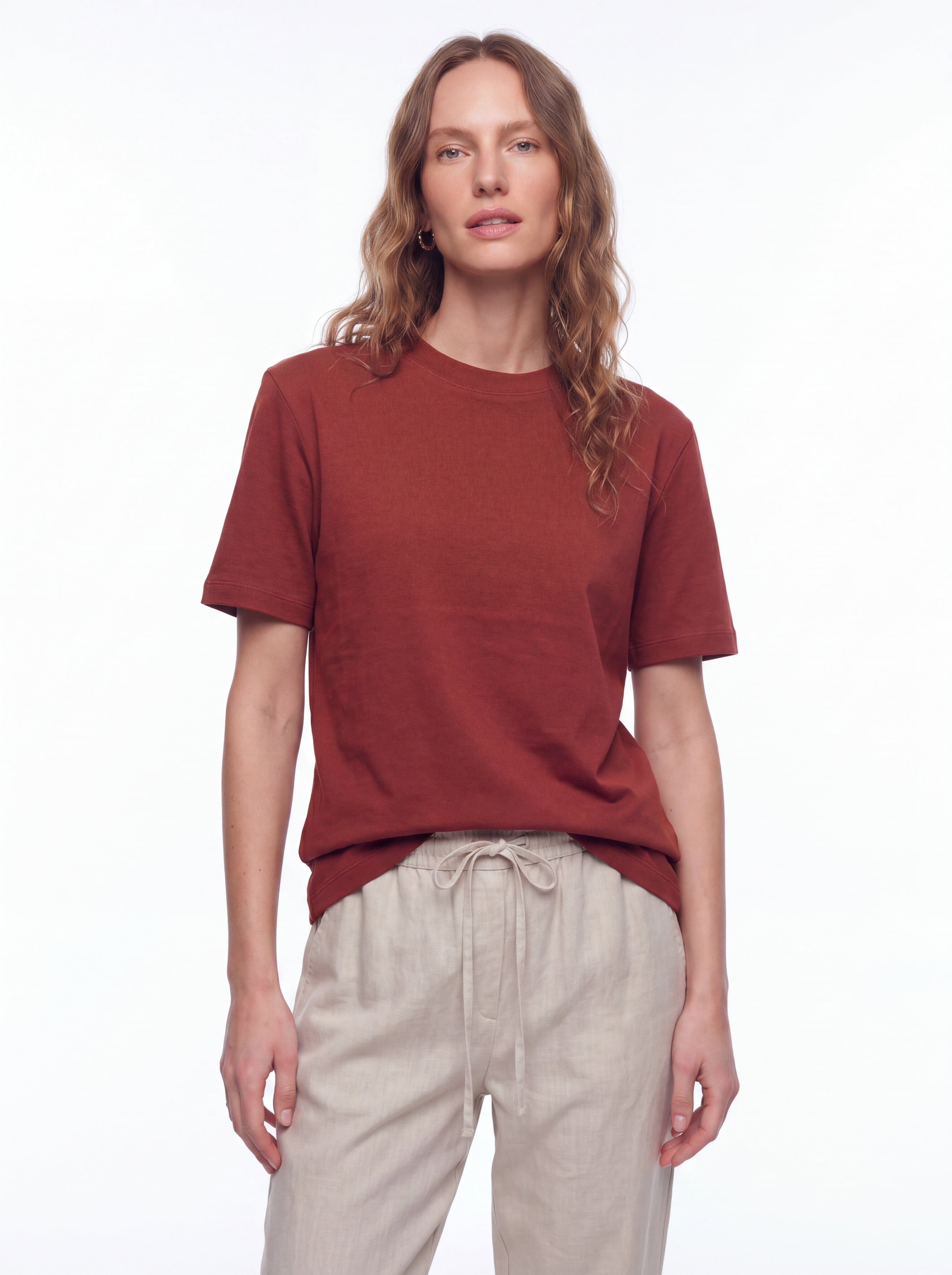 BASIC %100 COTTON T-SHIRT KIREMIT