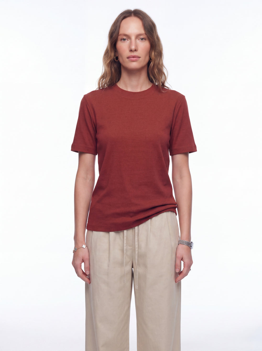 BASIC %100 COTTON T-SHIRT KIREMIT