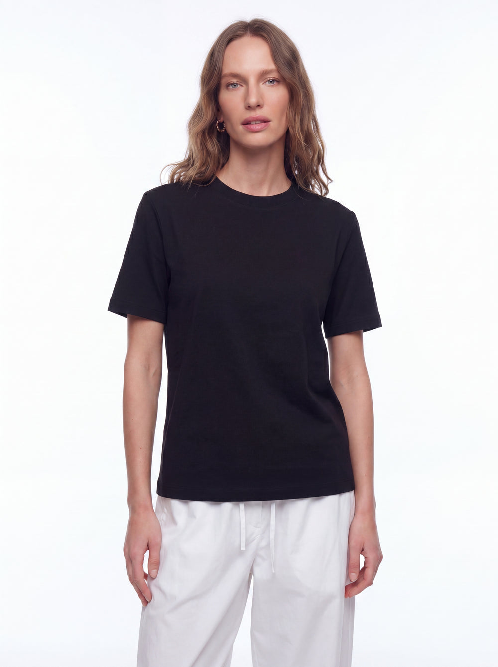BASIC %100 COTTON T-SHIRT SIYAH